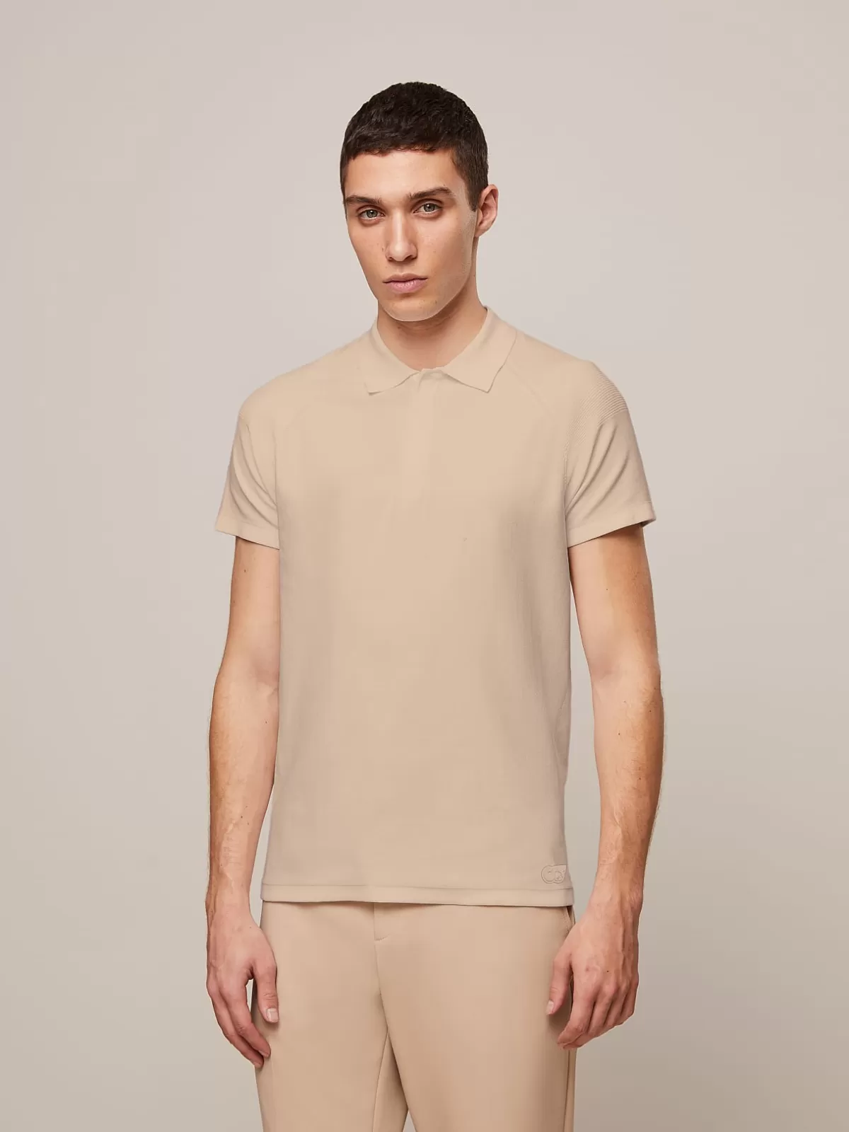 Outlet AlphaTauri Performance Knit Polo-Shirt Sand