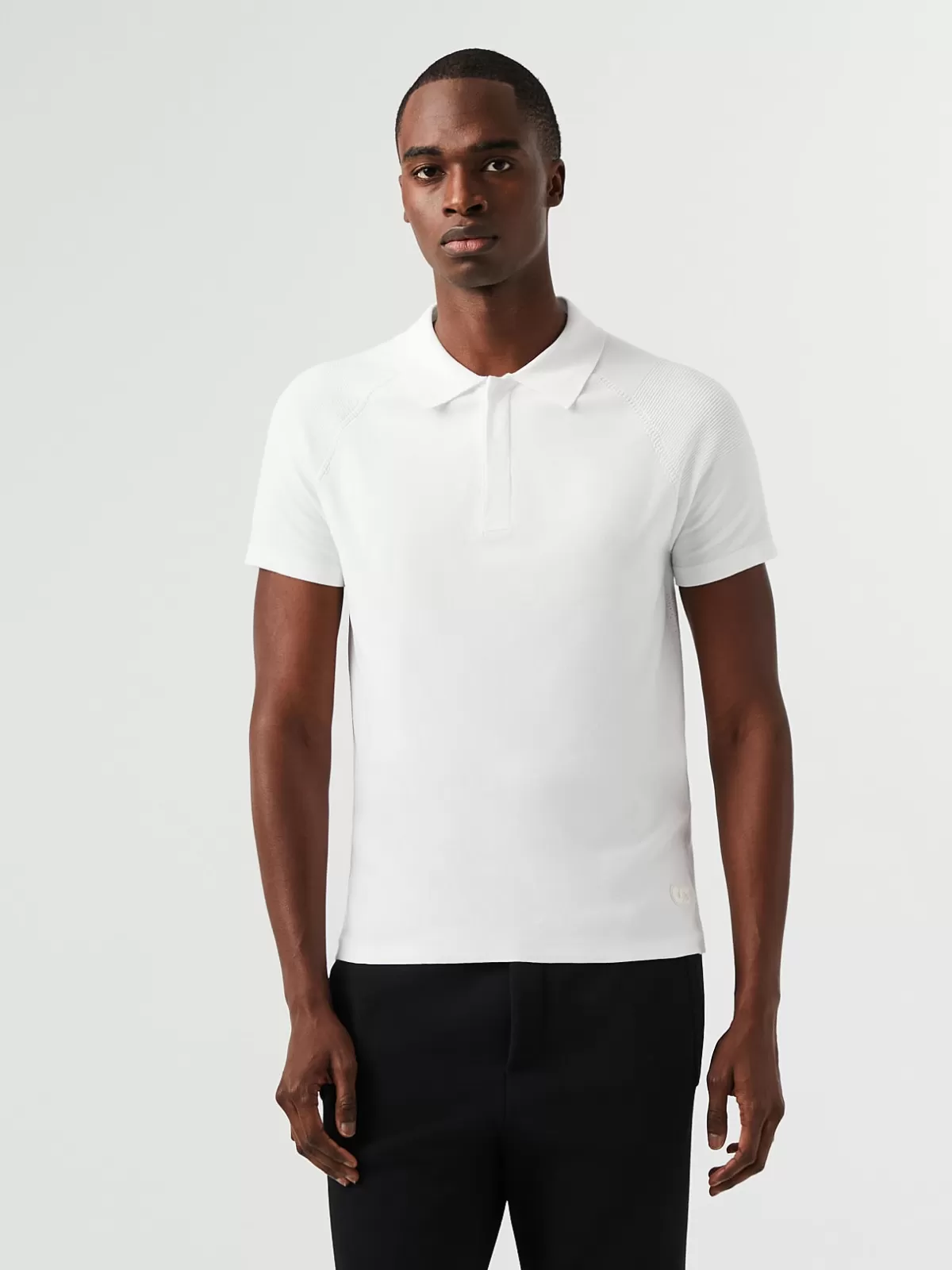 New AlphaTauri Performance Knit Polo-Shirt White