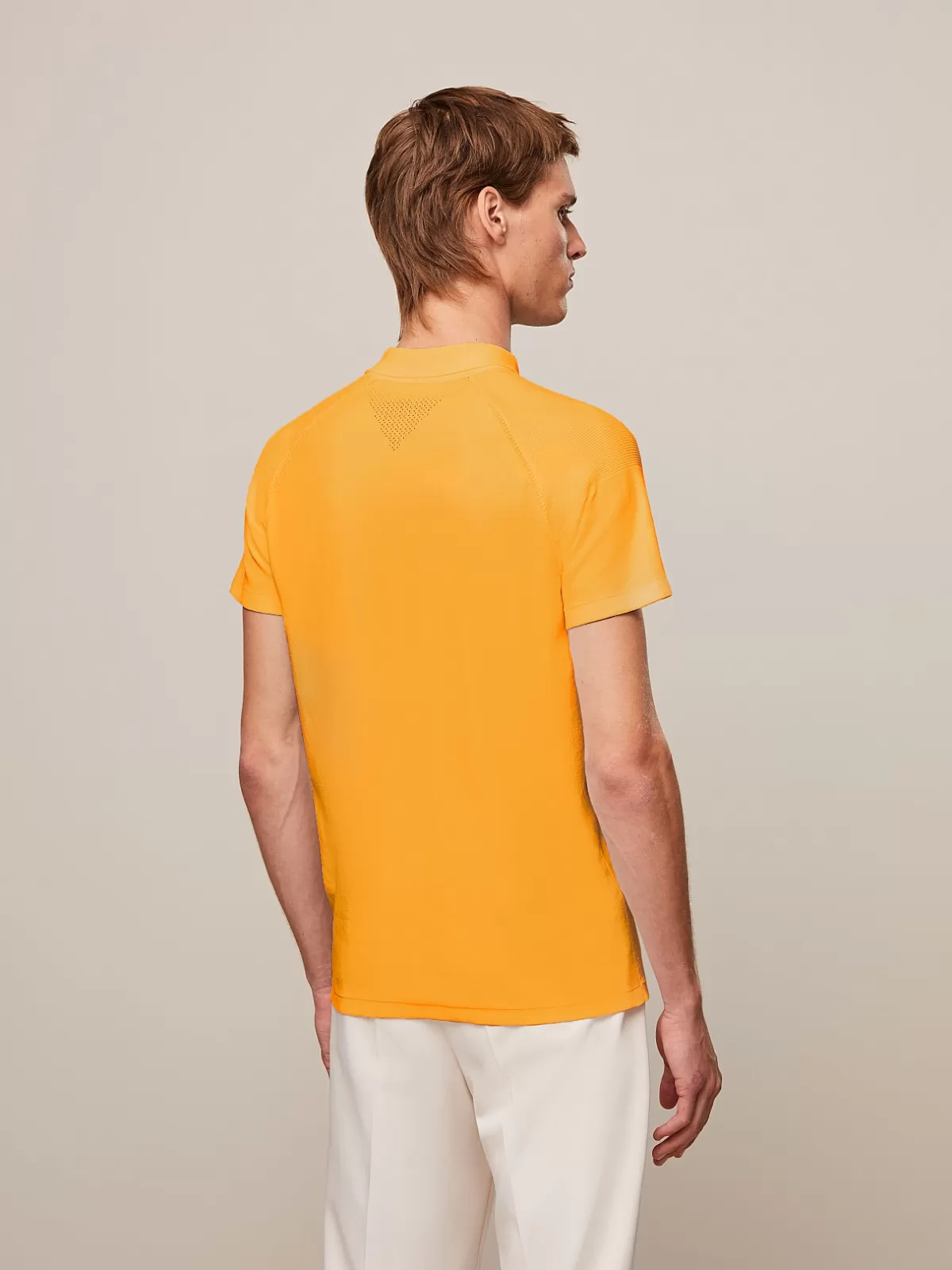 Shop AlphaTauri Performance Knit Polo-Shirt Warm Yellow