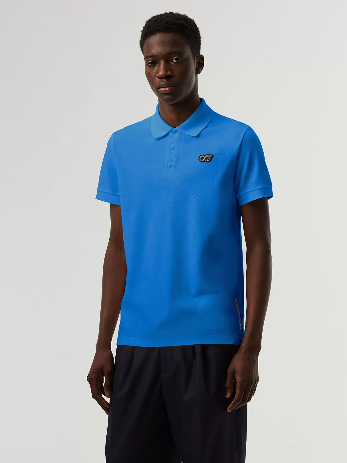 Clearance AlphaTauri Pique Polo-Shirt Classic Blue