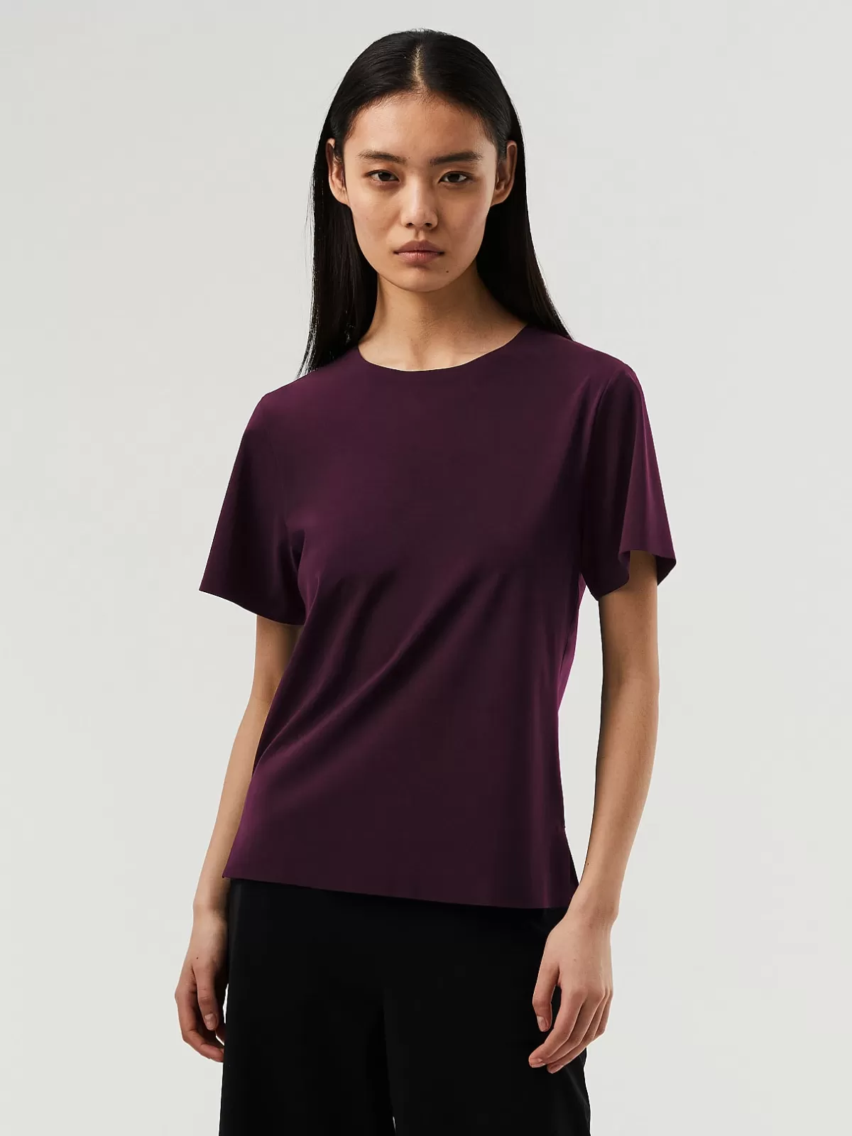 Shop AlphaTauri Power Stretch Jersey T-Shirt Plum