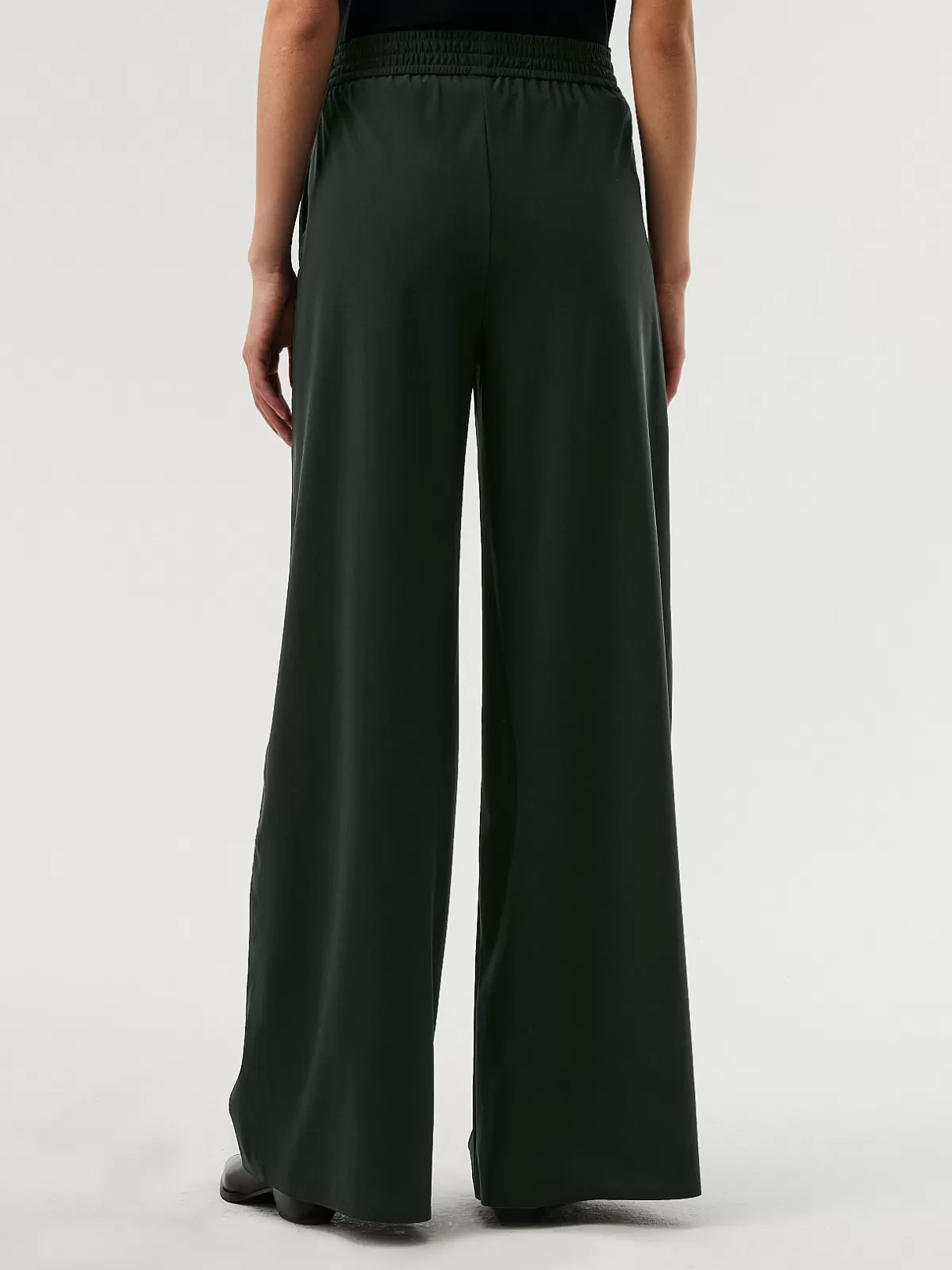 Hot AlphaTauri Power Stretch Jersey Wide Leg Pants Dark Green