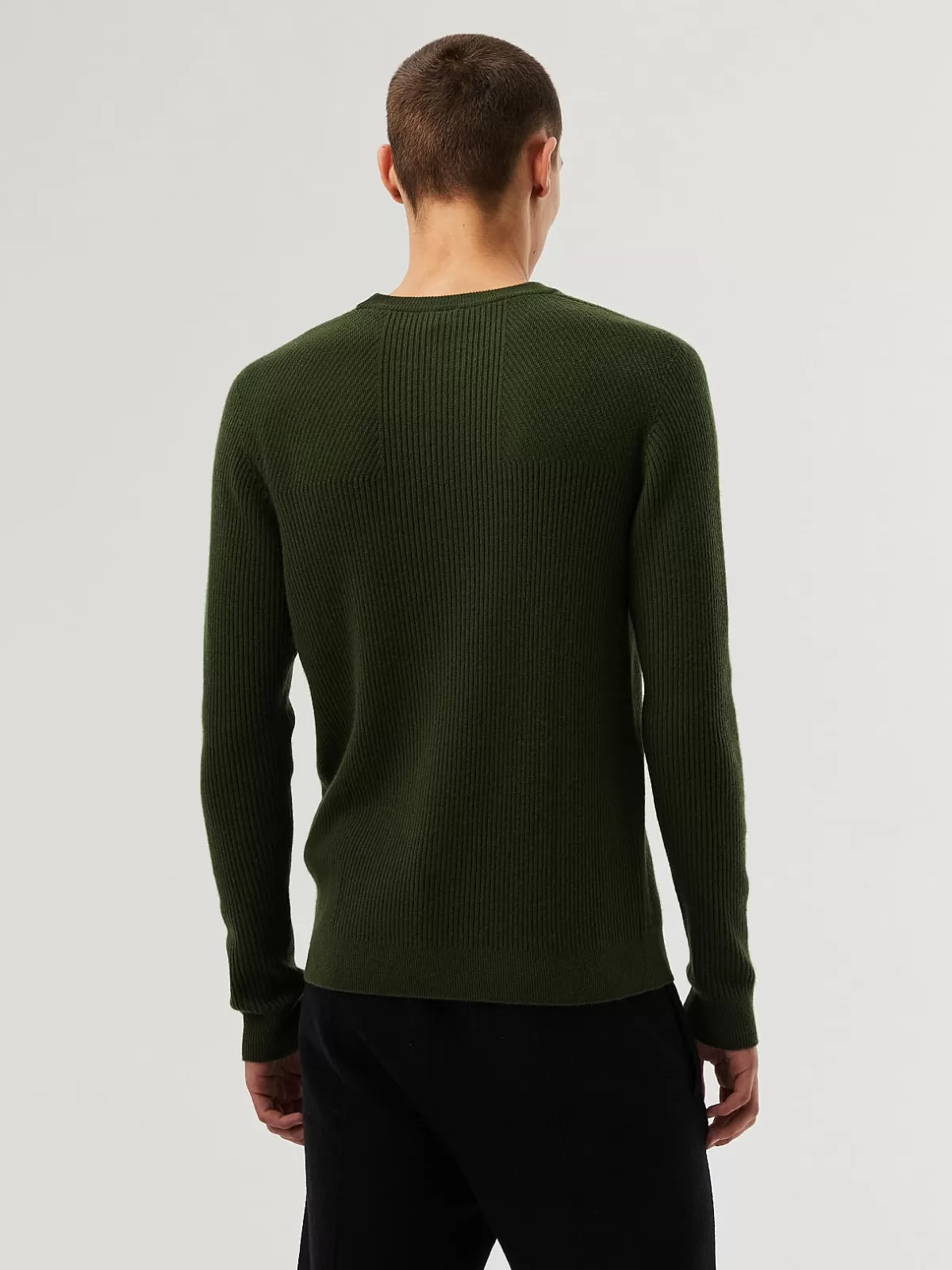 Hot AlphaTauri Seamless 3D Knit Cashmere-Blend Crewneck Sweater Dark Green