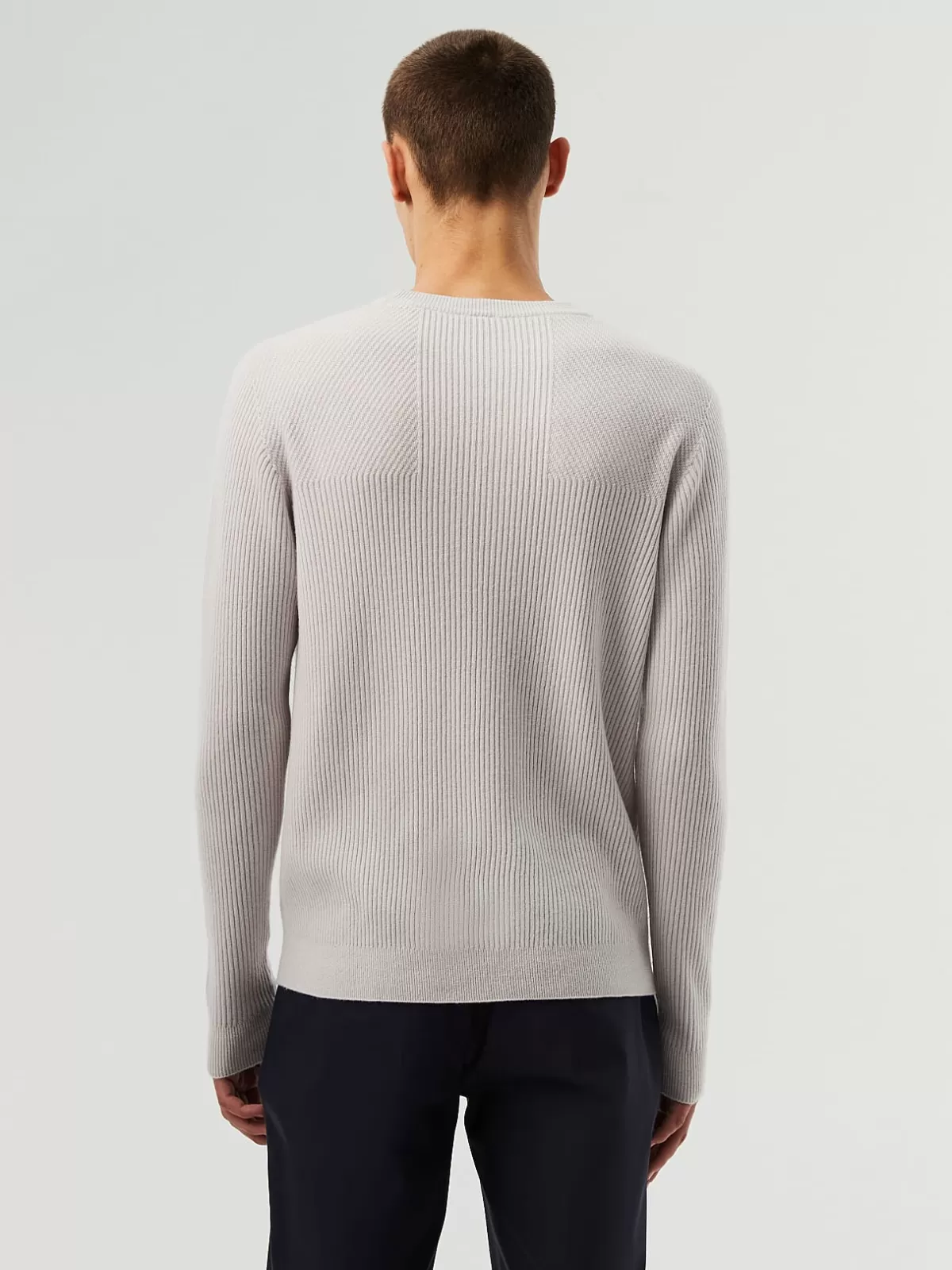 Shop AlphaTauri Seamless 3D Knit Cashmere-Blend Crewneck Sweater Chalk