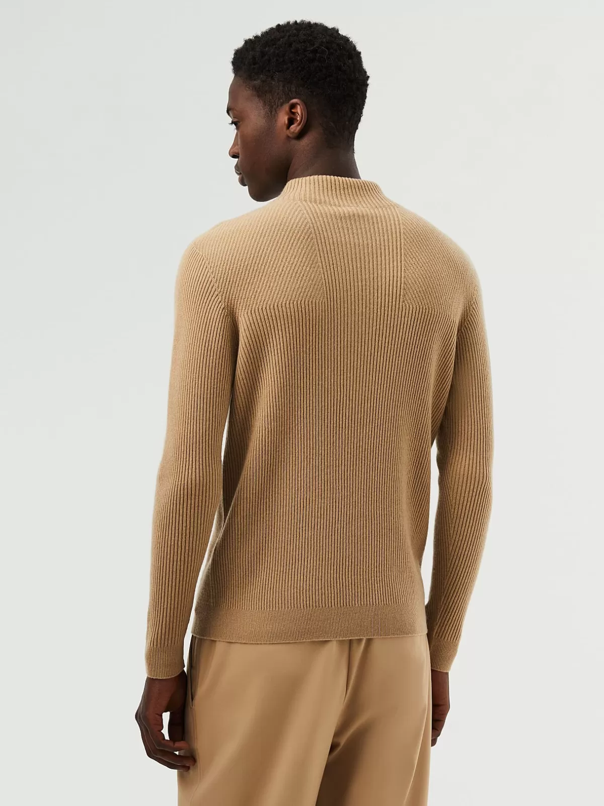 Online AlphaTauri Seamless 3D Knit Cashmere-Blend Turtleneck Sweater Brown / Beige