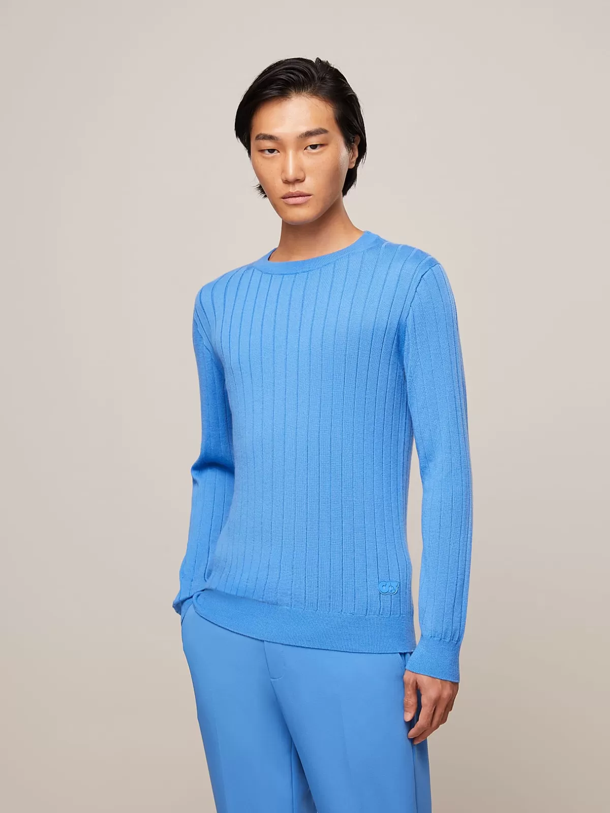 Online AlphaTauri Seamless 3D Knit Cashmere-Coolmax® Sweater Sky Blue