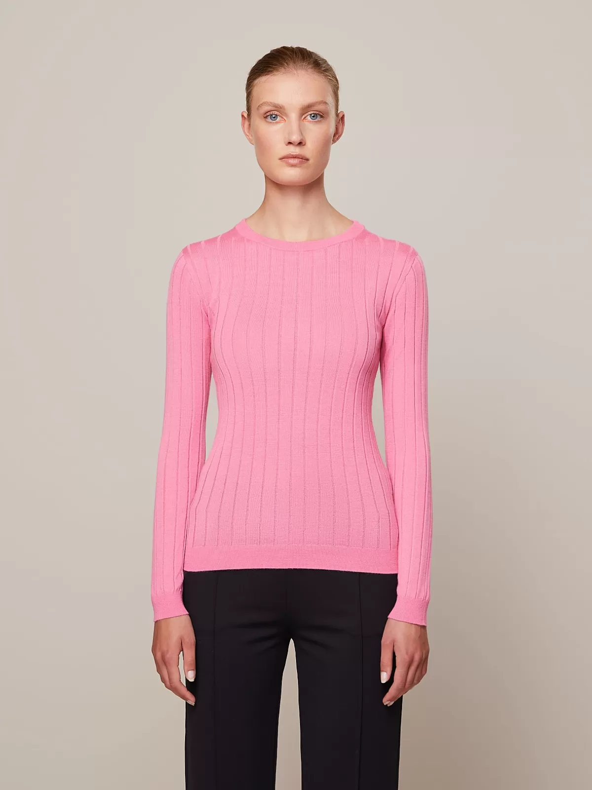 Online AlphaTauri Seamless 3D Knit Cashmere-Coolmax® Sweater Flamingo