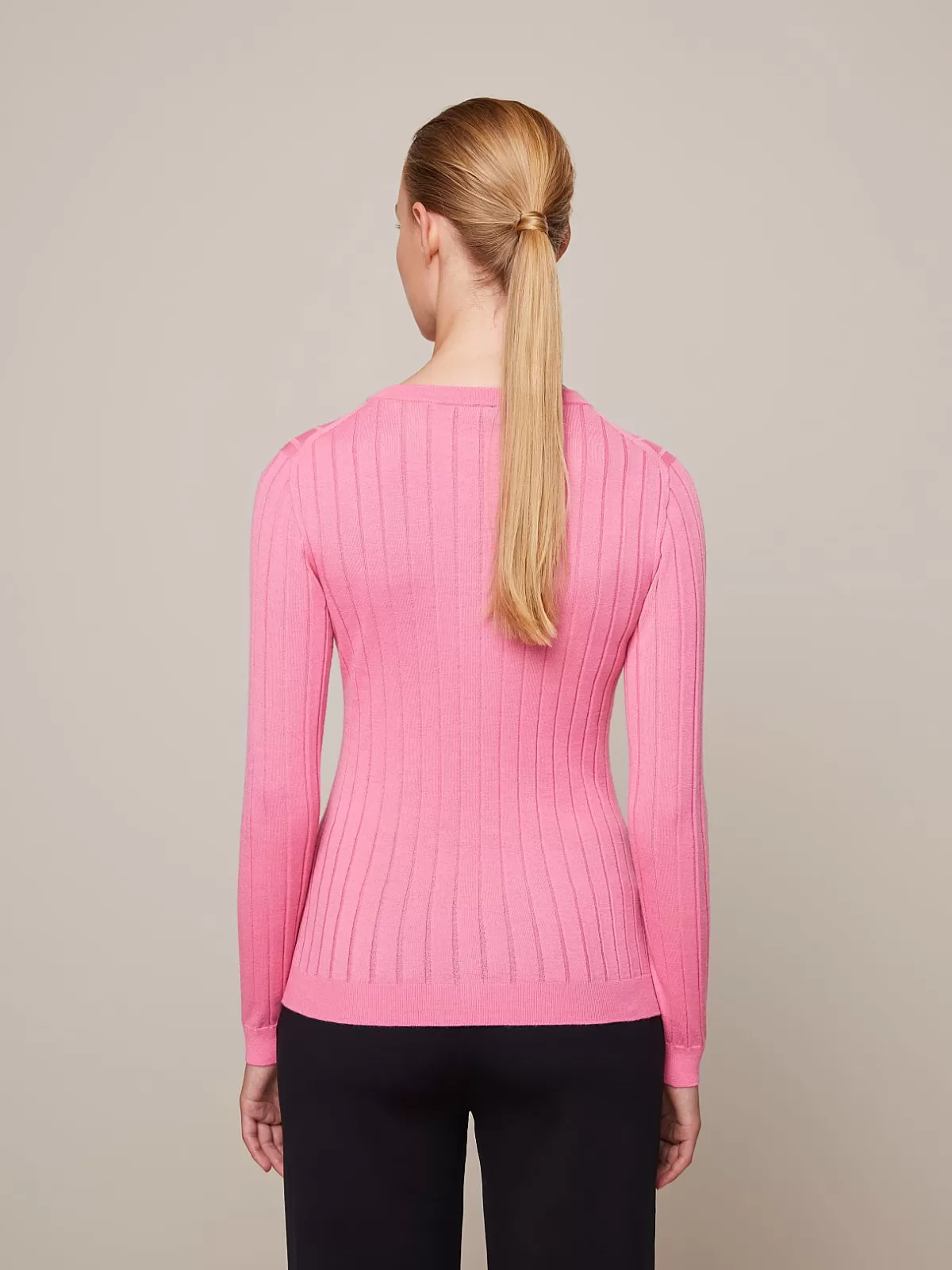 Online AlphaTauri Seamless 3D Knit Cashmere-Coolmax® Sweater Flamingo