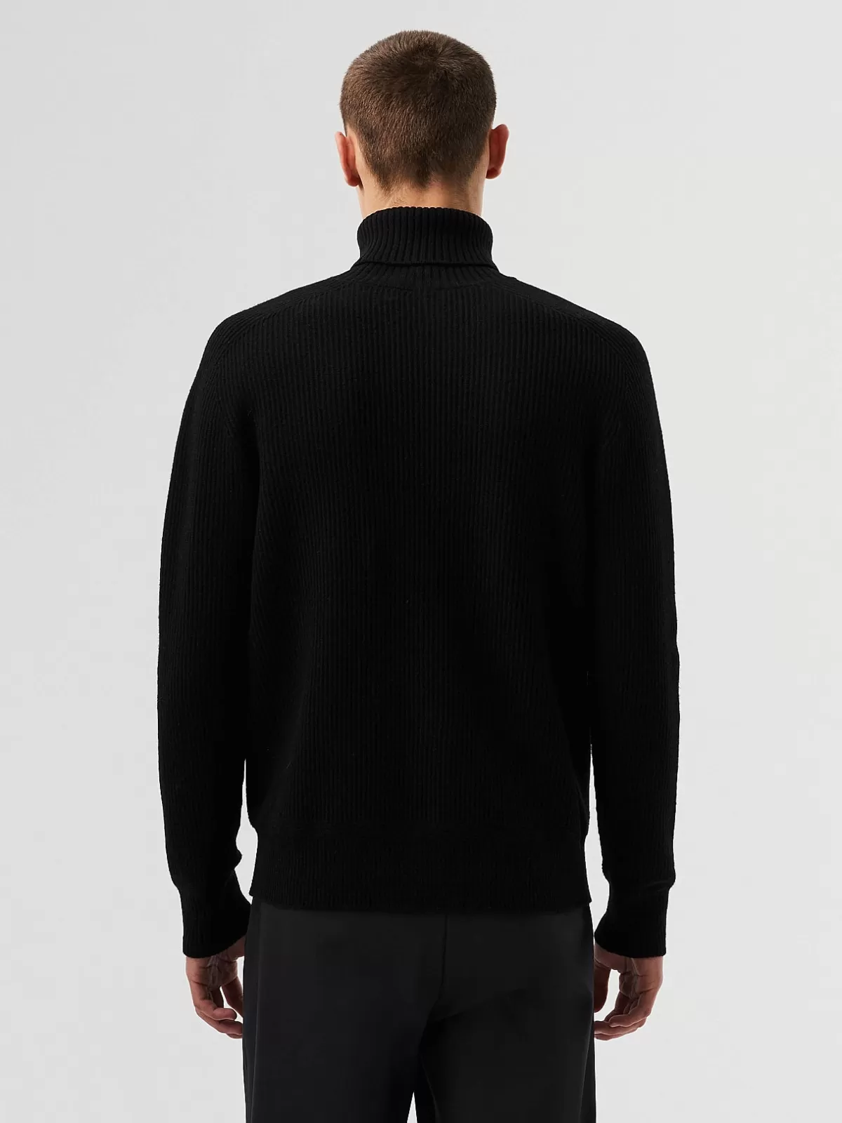 Online AlphaTauri Seamless 3D Knit Merino Wool Turtleneck Sweater Black