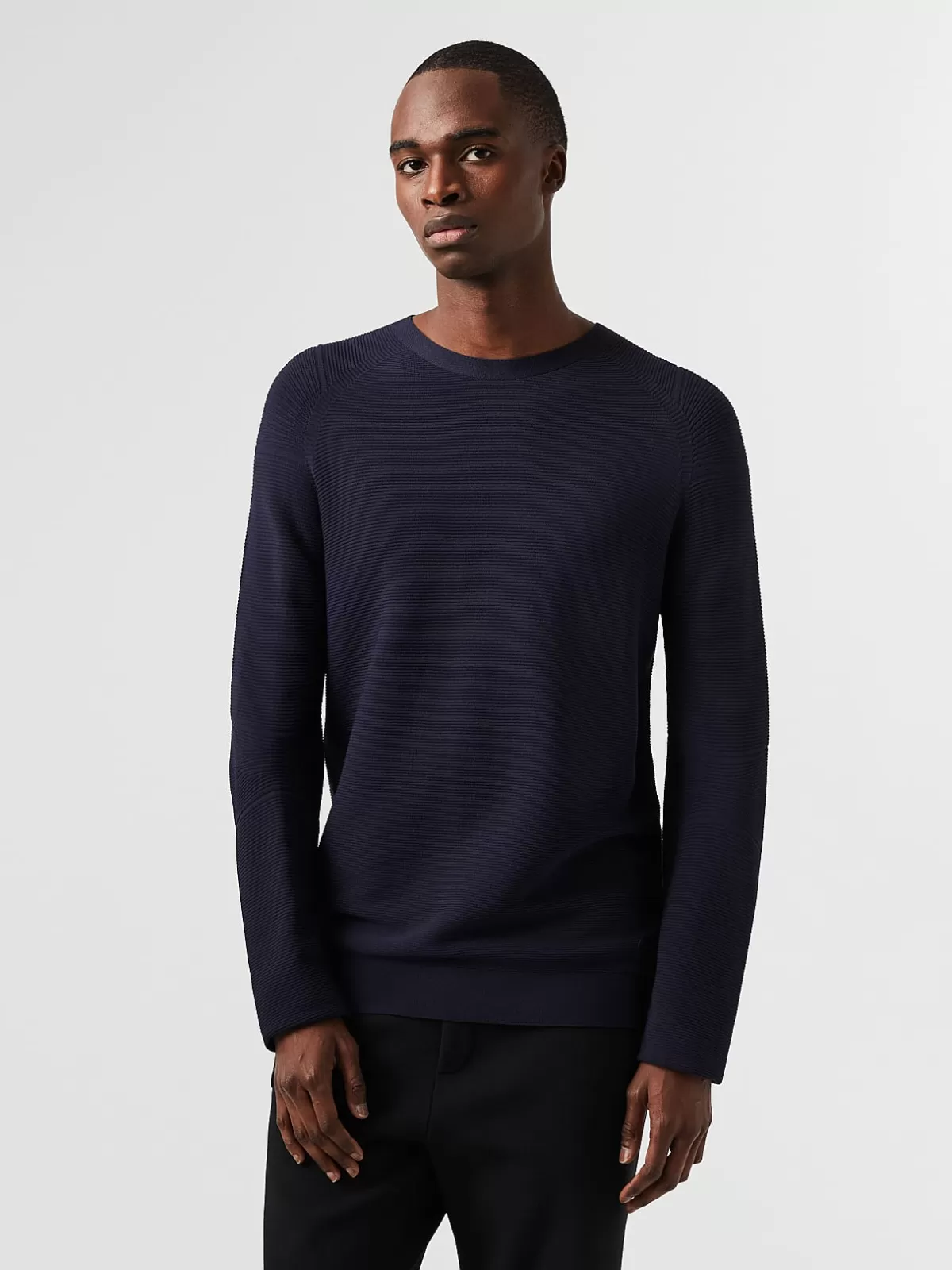 Outlet AlphaTauri Seamless 3D Performance Knit Crewneck Sweater Navy