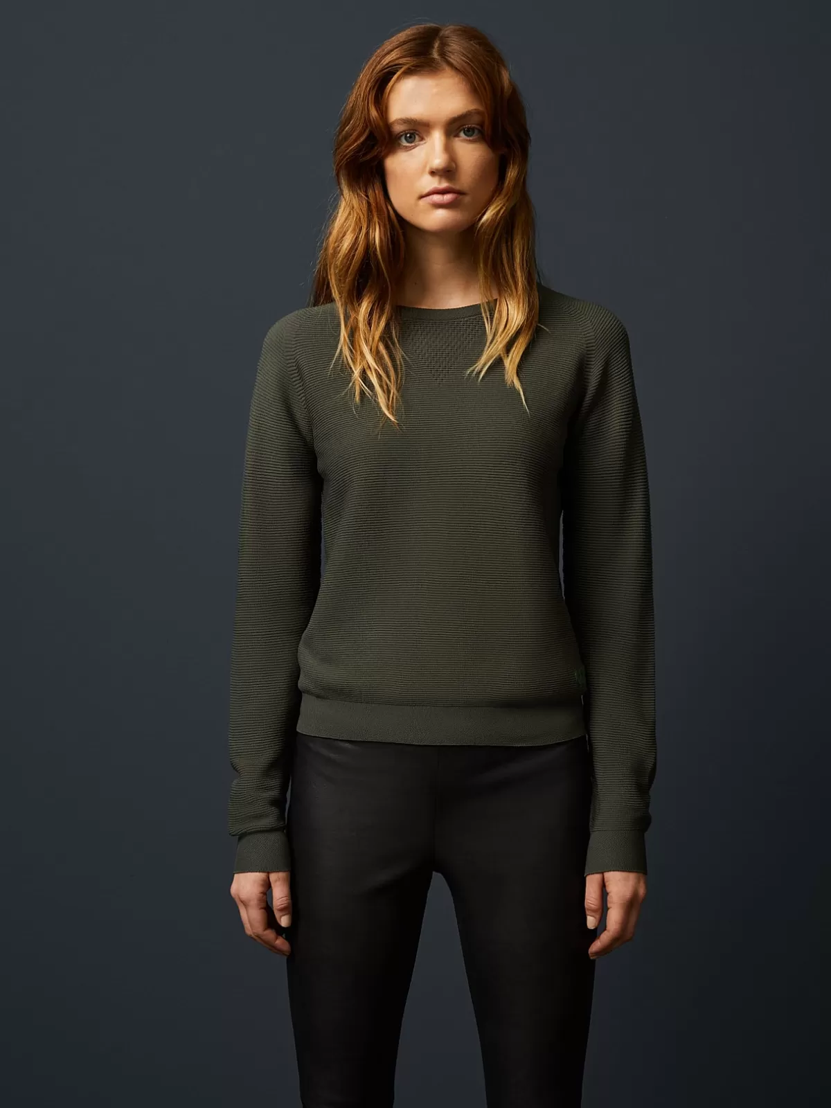 Store AlphaTauri Seamless 3D Performance Knit Crewneck Sweater Green