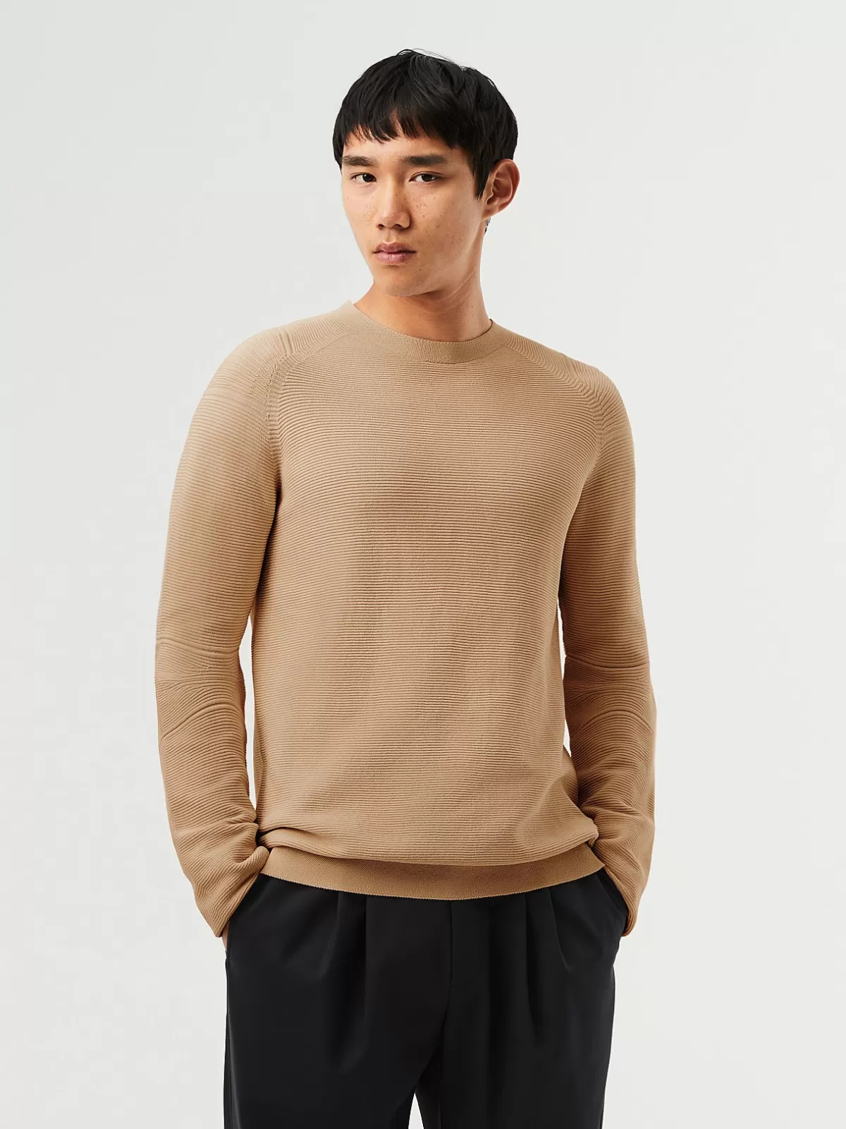 Outlet AlphaTauri Seamless 3D Performance Knit Crewneck Sweater Brown / Beige