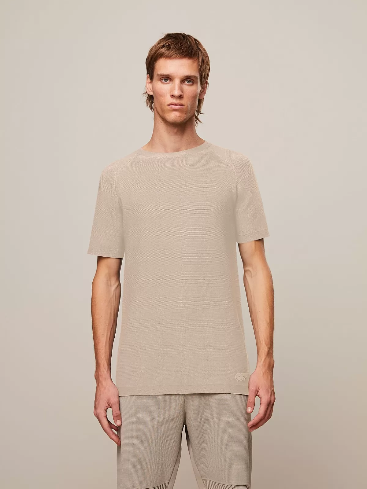 Outlet AlphaTauri Seamless 3D Performance Knit T-Shirt Sand