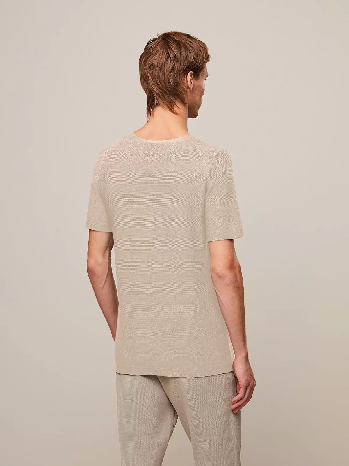 Outlet AlphaTauri Seamless 3D Performance Knit T-Shirt Sand