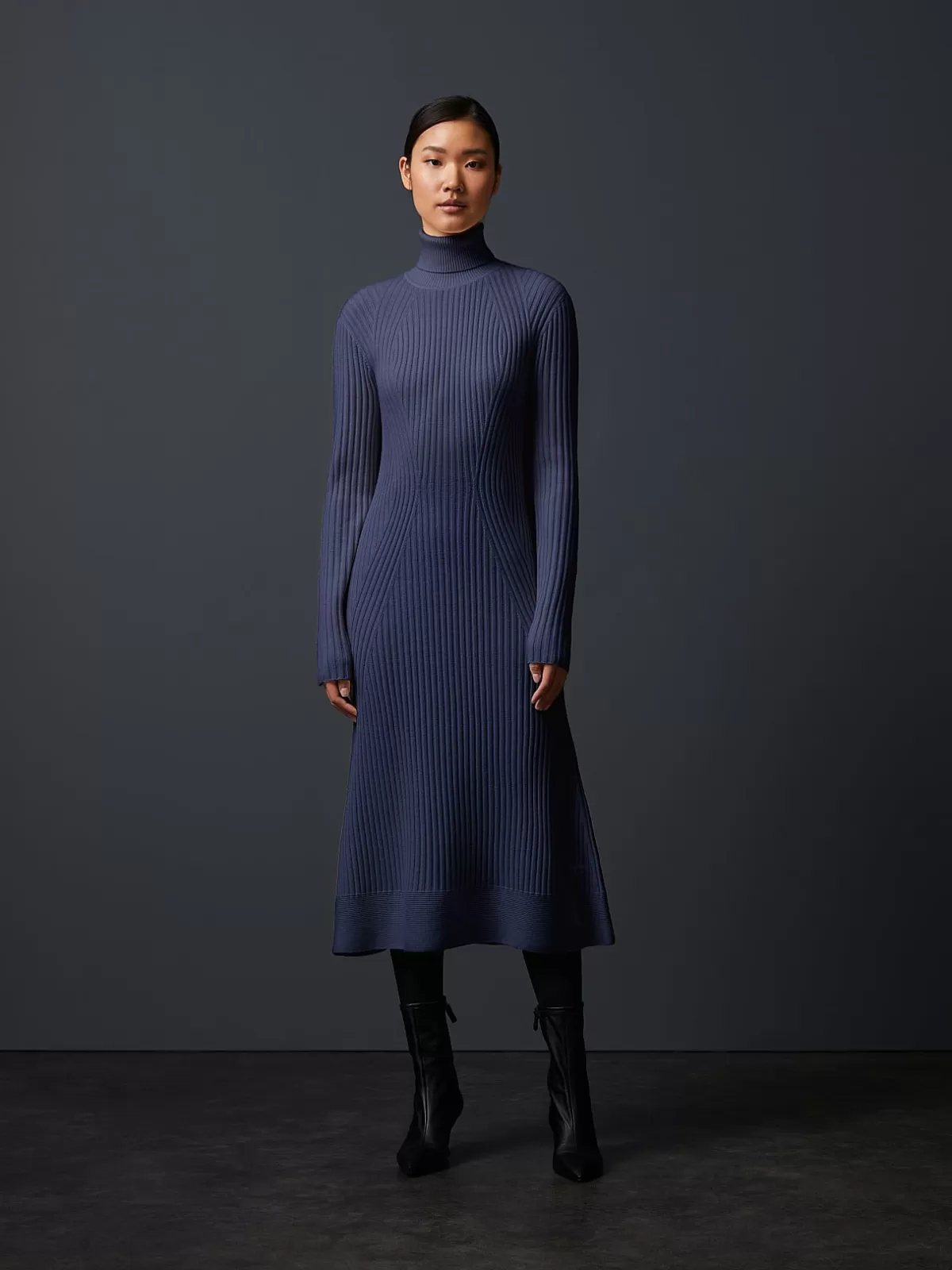 Online AlphaTauri Seamless 3D-Knit Cashmere-Blend Dress Navy