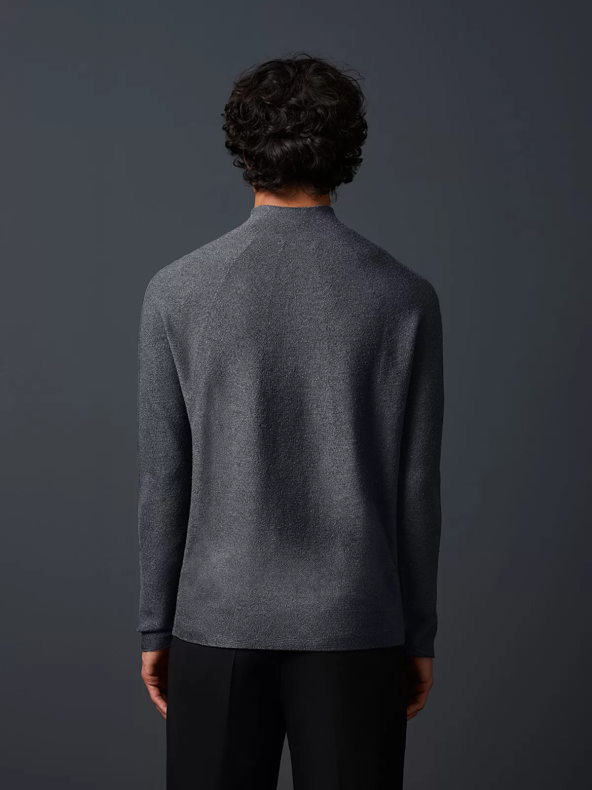 Discount AlphaTauri Seamless 3D-Knit Merino-Wool Mockneck Sweater Grey