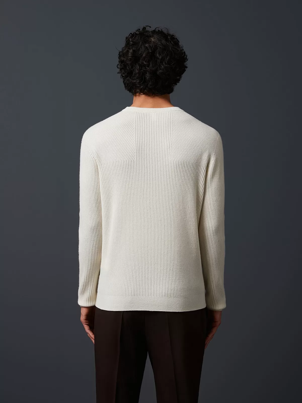 Best Sale AlphaTauri Seamless Cashmere-Blend Crewneck Sweater Off White