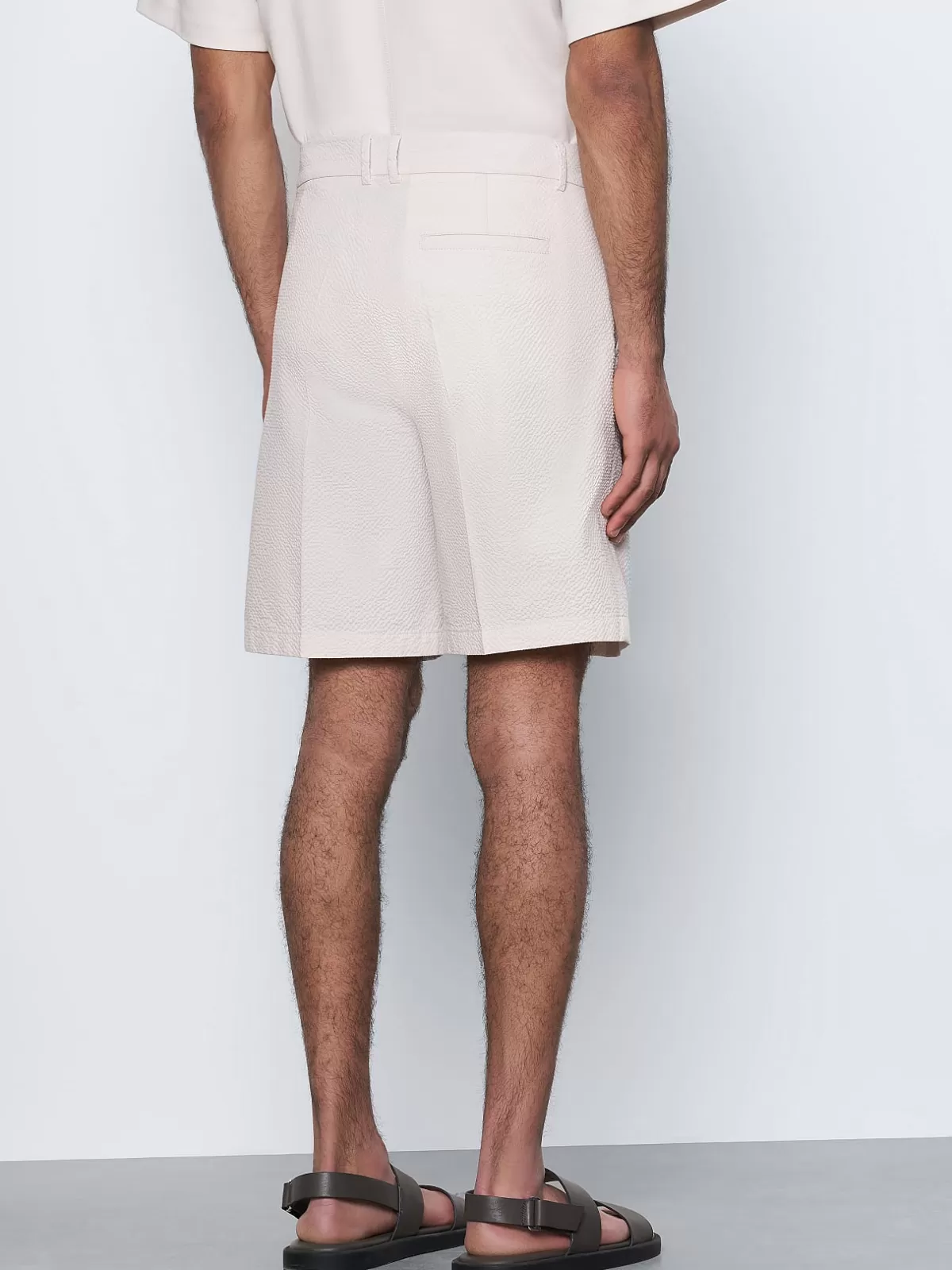 Cheap AlphaTauri Seersucker Shorts Off White