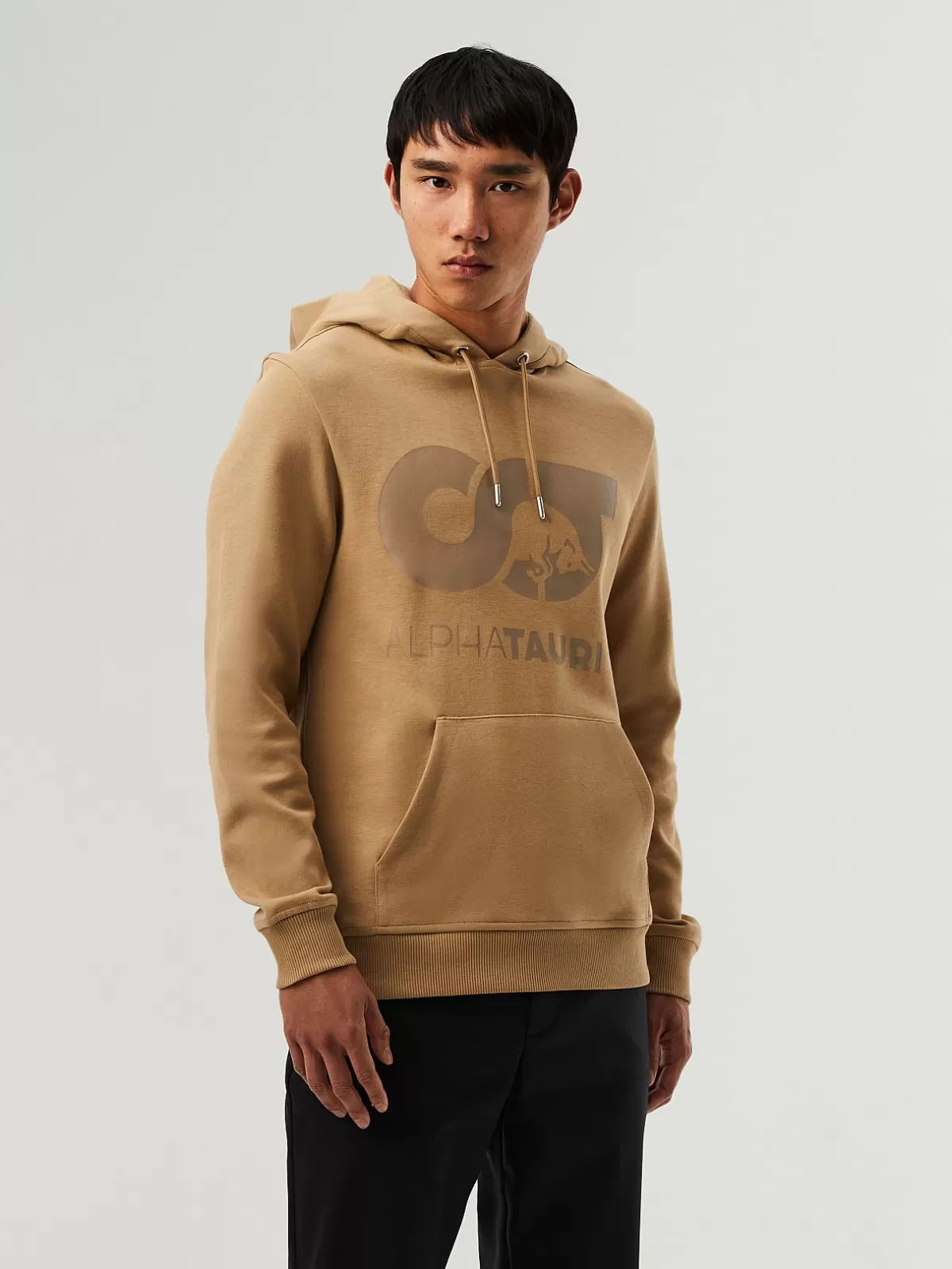 Clearance AlphaTauri Signature Logo Hoodie Brown / Beige