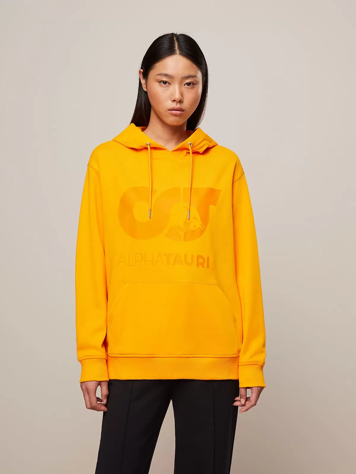 Fashion AlphaTauri Signature Logo Hoodie Warm Yellow