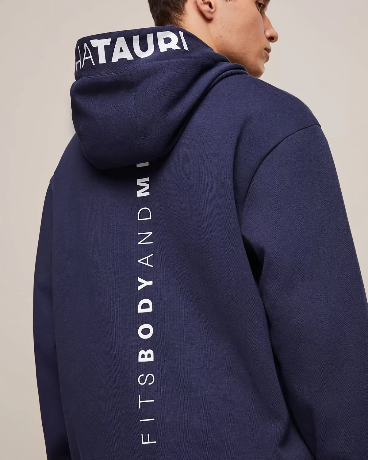 Best Sale AlphaTauri Signature Logo Hoodie Navy / White