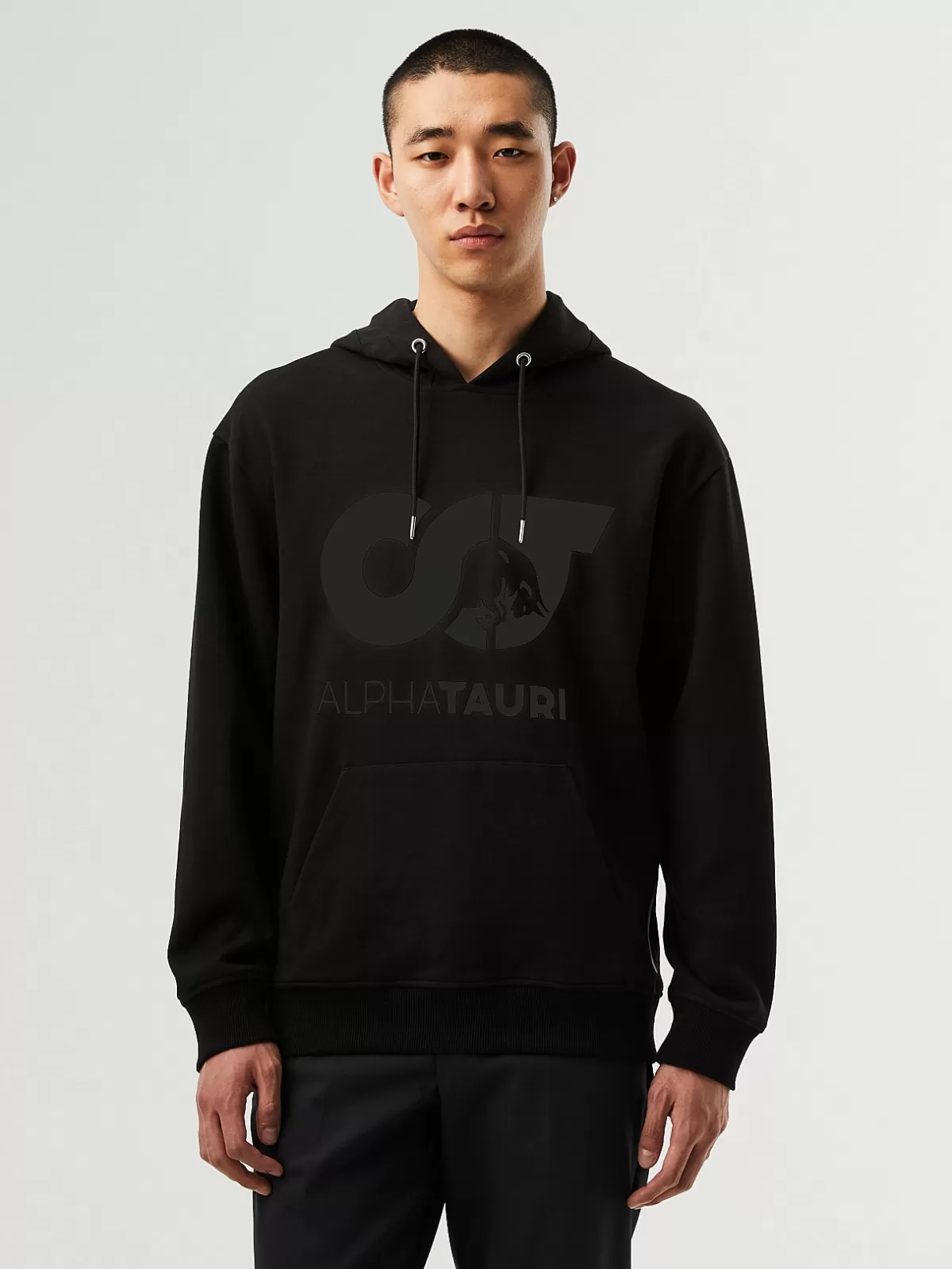 Fashion AlphaTauri Signature Logo Hoodie Black