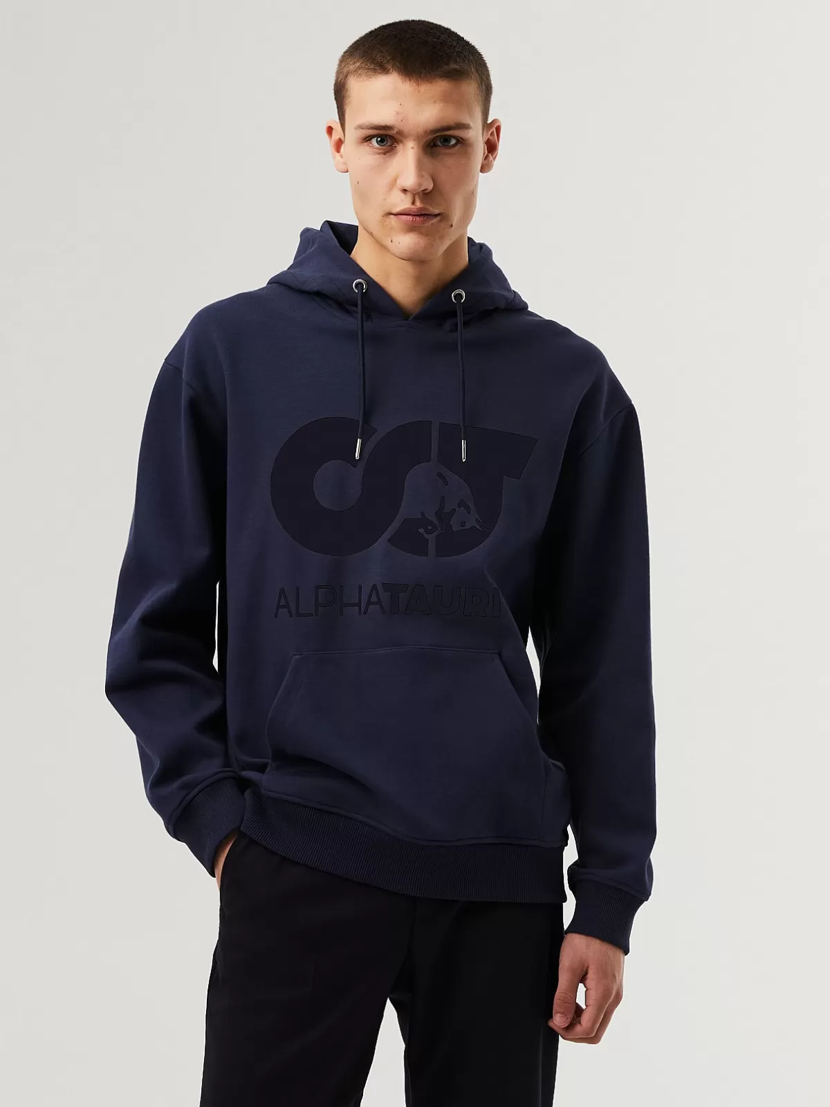 Hot AlphaTauri Signature Logo Hoodie Navy