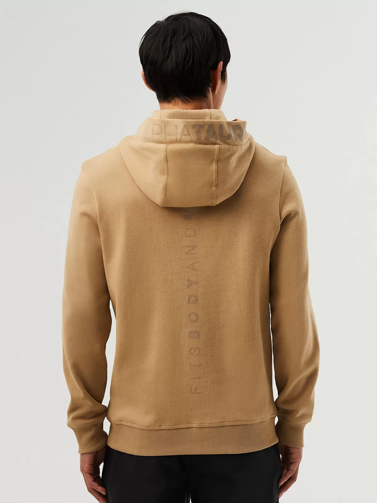 Clearance AlphaTauri Signature Logo Hoodie Brown / Beige