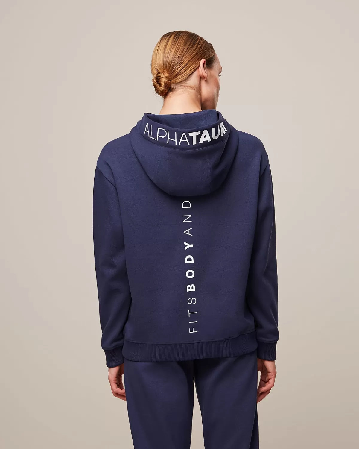 Hot AlphaTauri Signature Logo Hoodie Navy / White