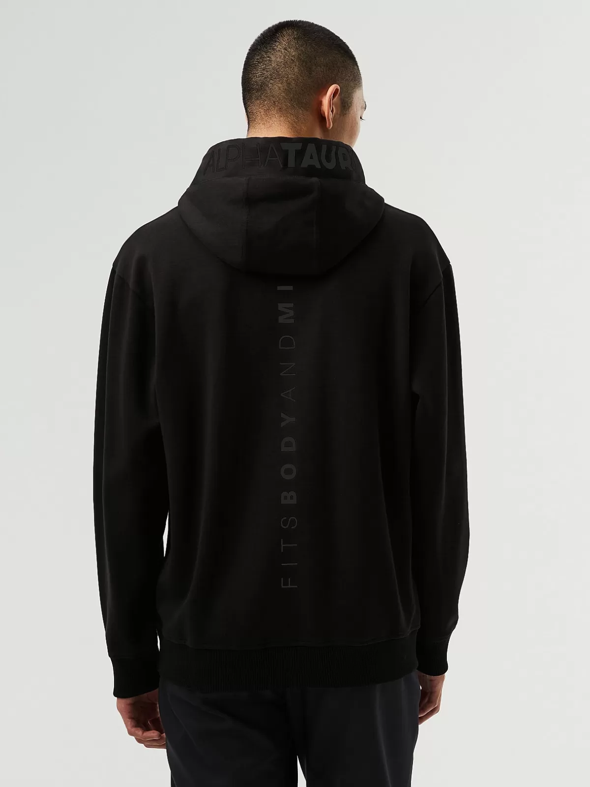 Fashion AlphaTauri Signature Logo Hoodie Black