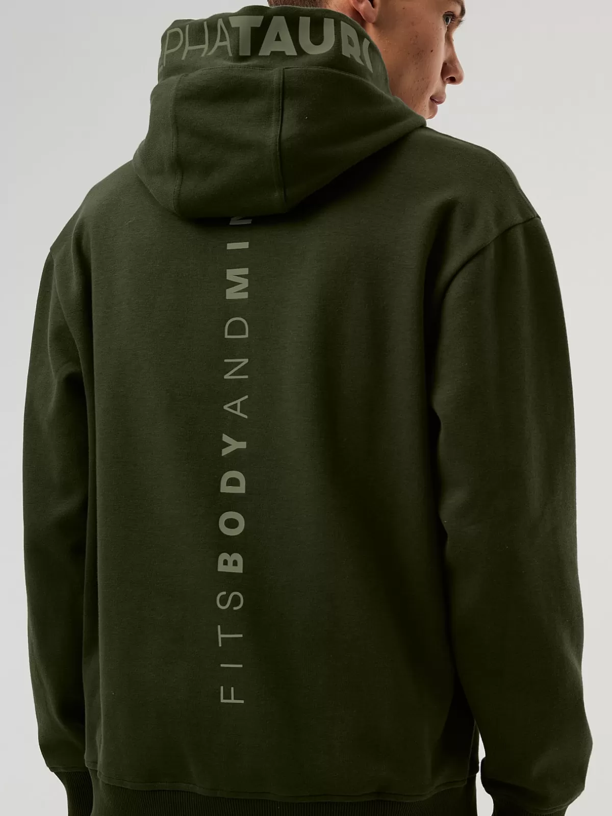 Online AlphaTauri Signature Logo Hoodie Dark Green