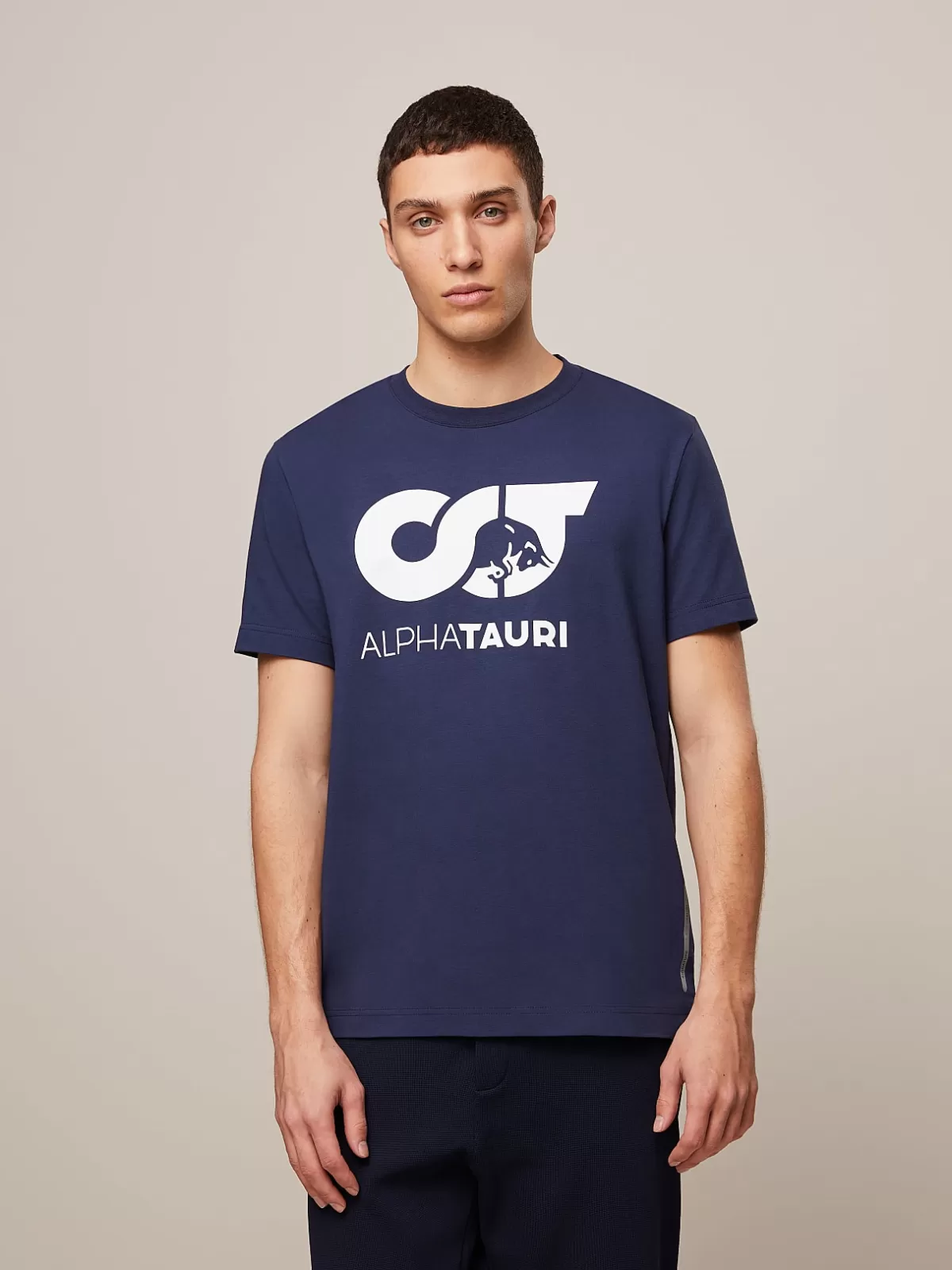 Online AlphaTauri Signature Logo T-Shirt Navy