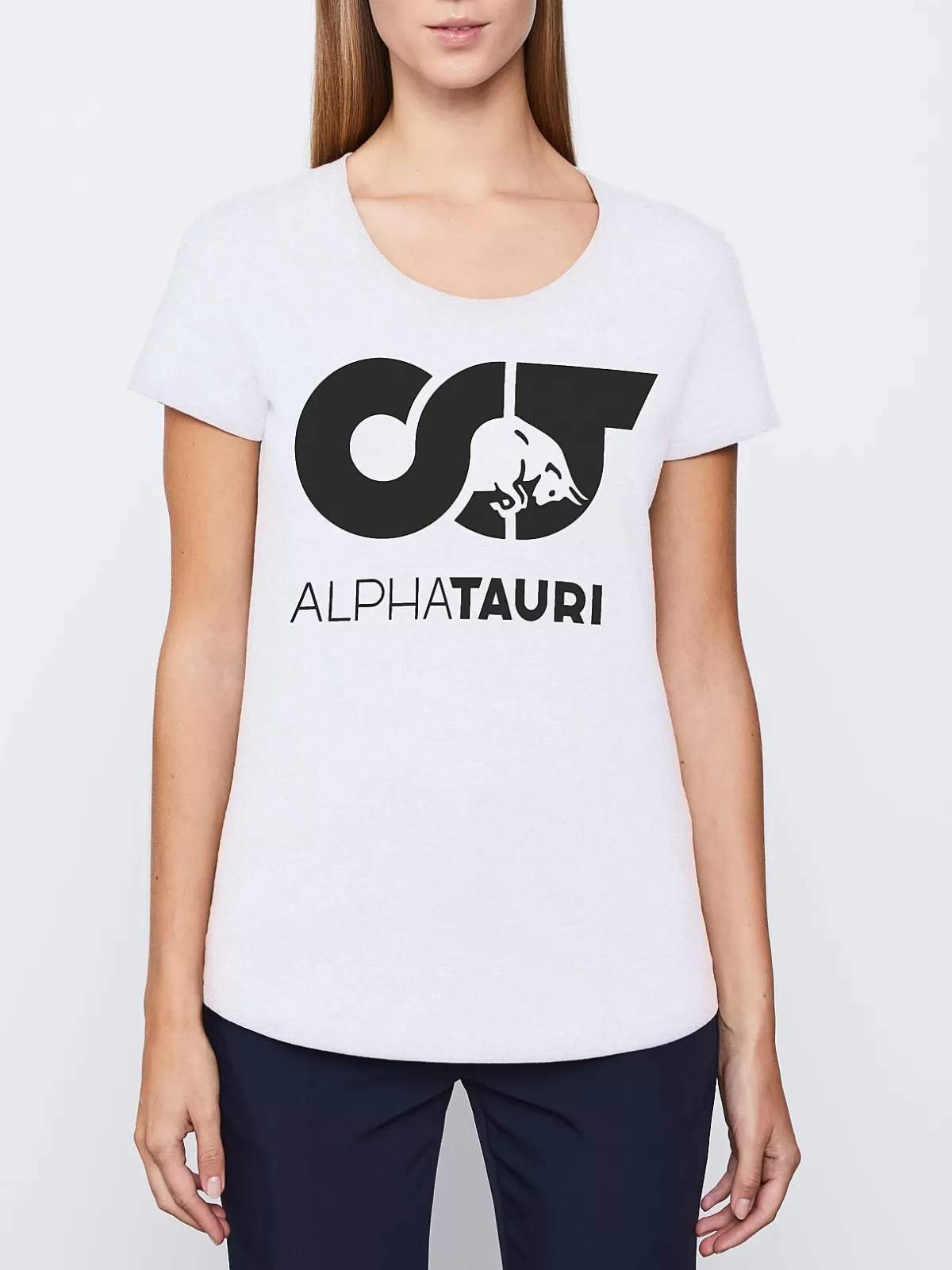 Cheap AlphaTauri Signature Logo T-Shirt White