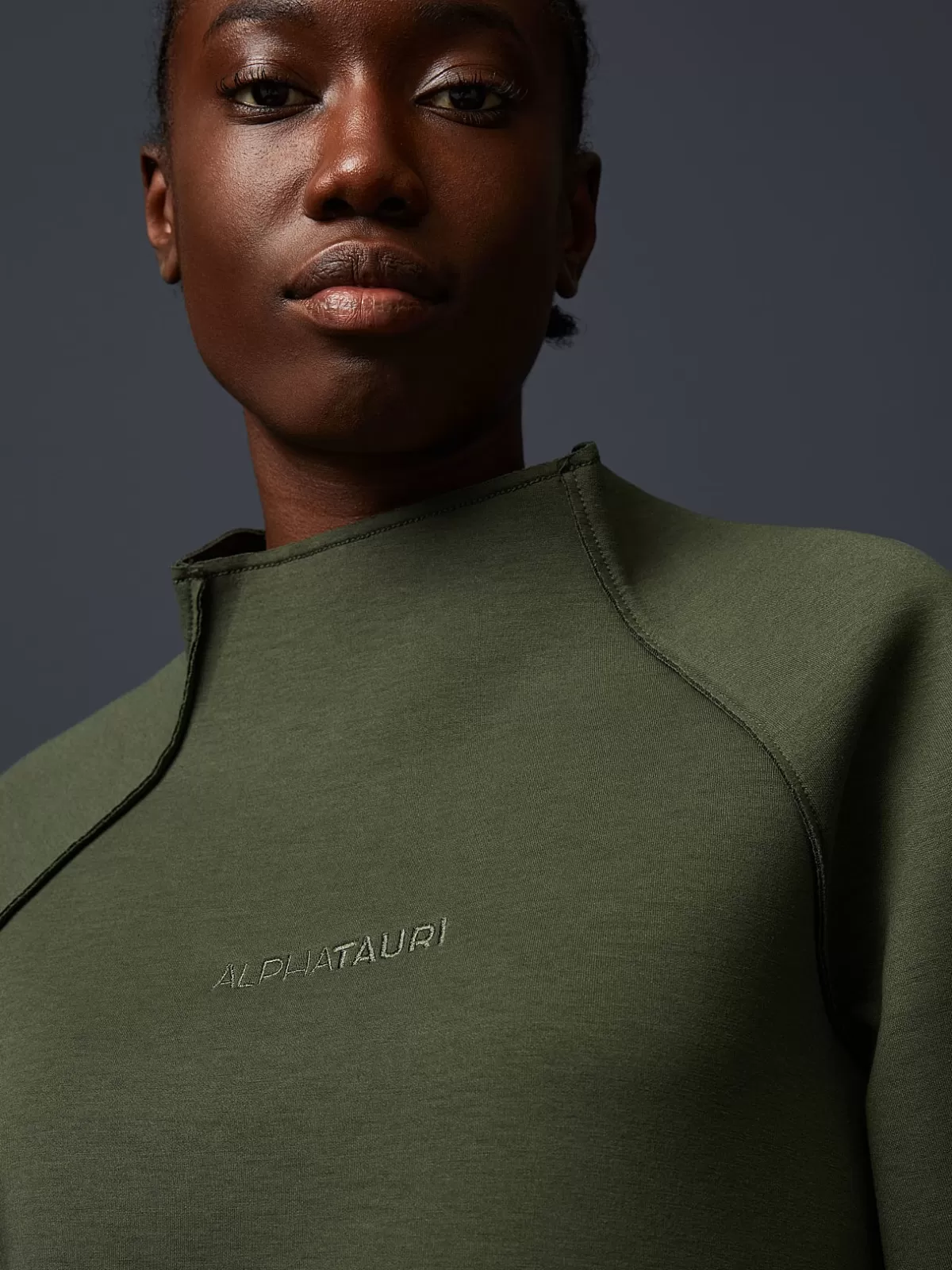 Online AlphaTauri Spacer Mockneck Sweater Green