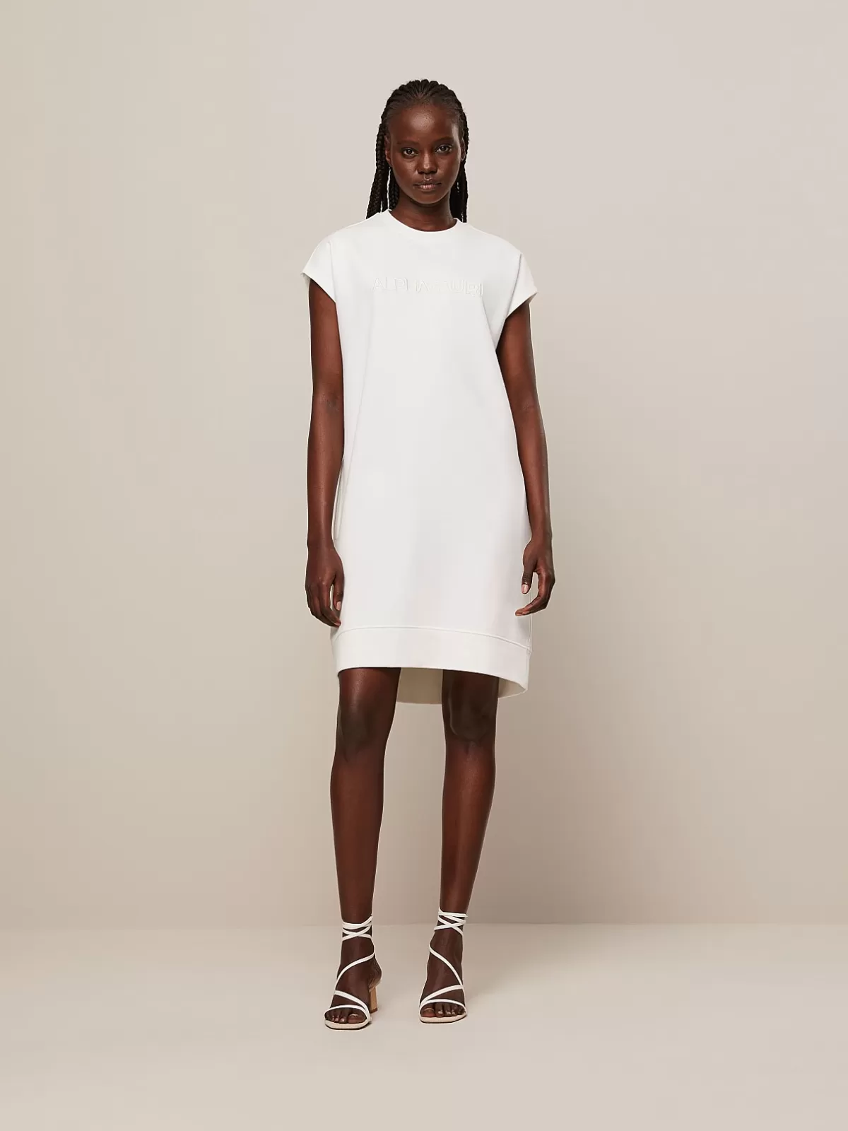 Cheap AlphaTauri Sweat Dress With Logo Embroidery Ivory