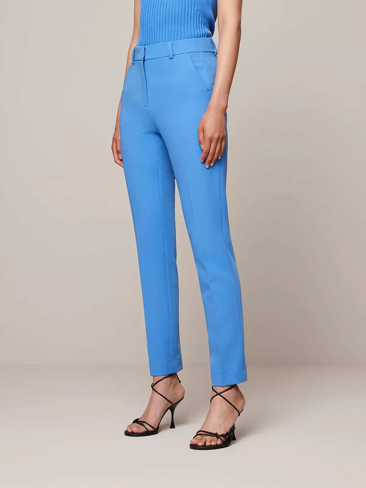 Online AlphaTauri Tapered Pants With Pleats Sky Blue