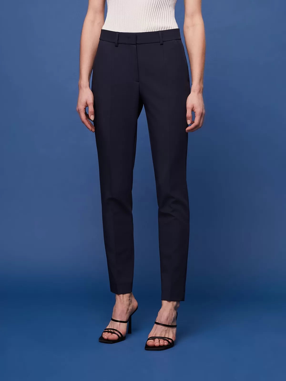 Online AlphaTauri Tapered Pants With Pleats Navy