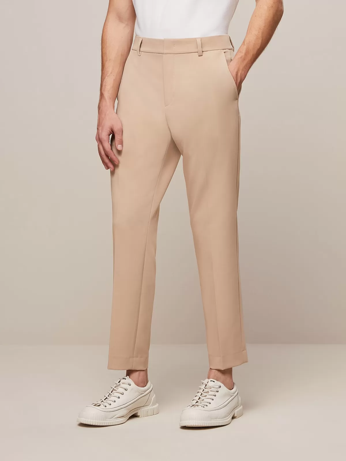 Hot AlphaTauri Tapered Pants With Pleats Sand