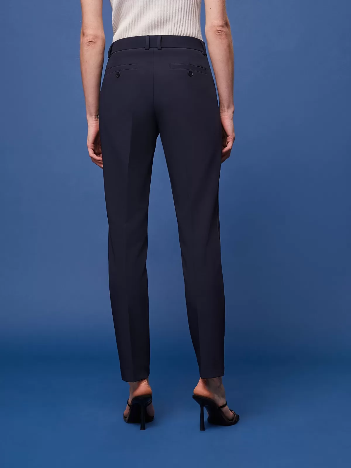 Online AlphaTauri Tapered Pants With Pleats Navy