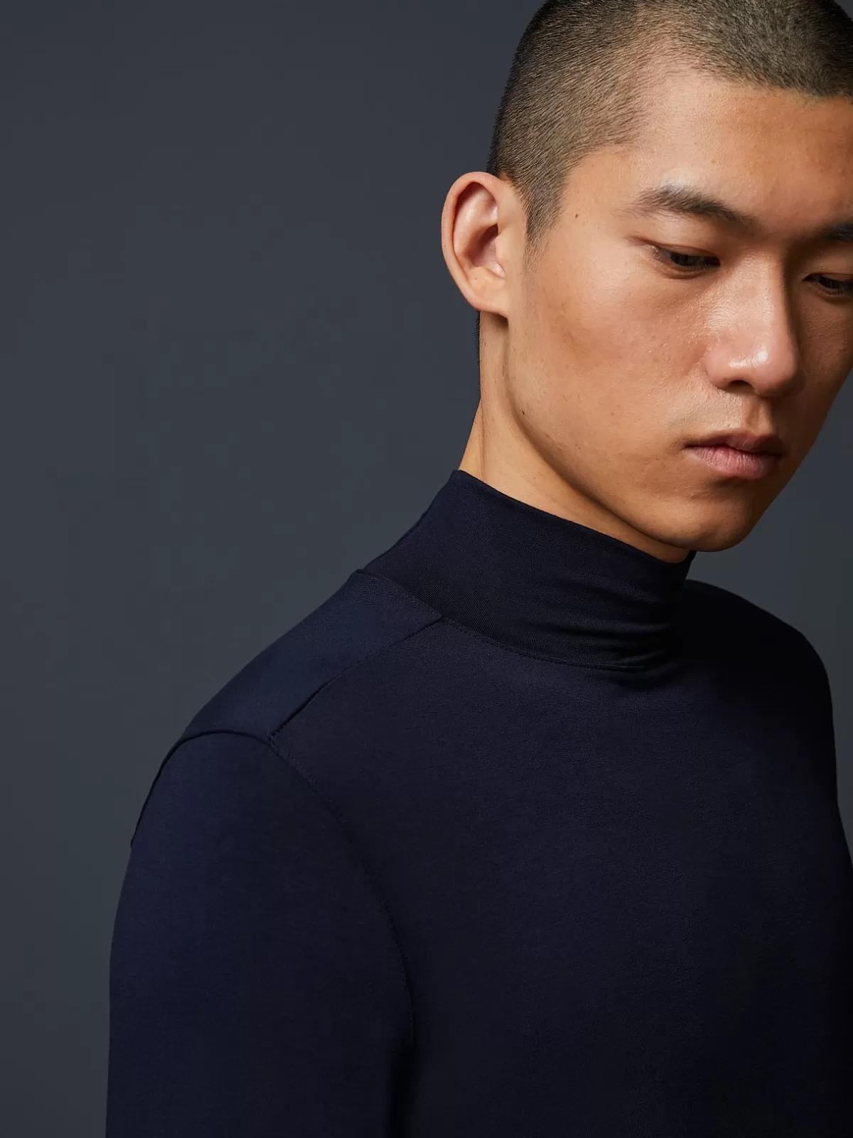 Flash Sale AlphaTauri Turtleneck Longsleeve T-Shirt Navy