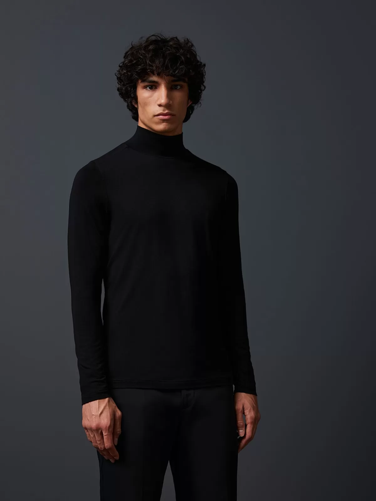 Clearance AlphaTauri Turtleneck Longsleeve T-Shirt Black