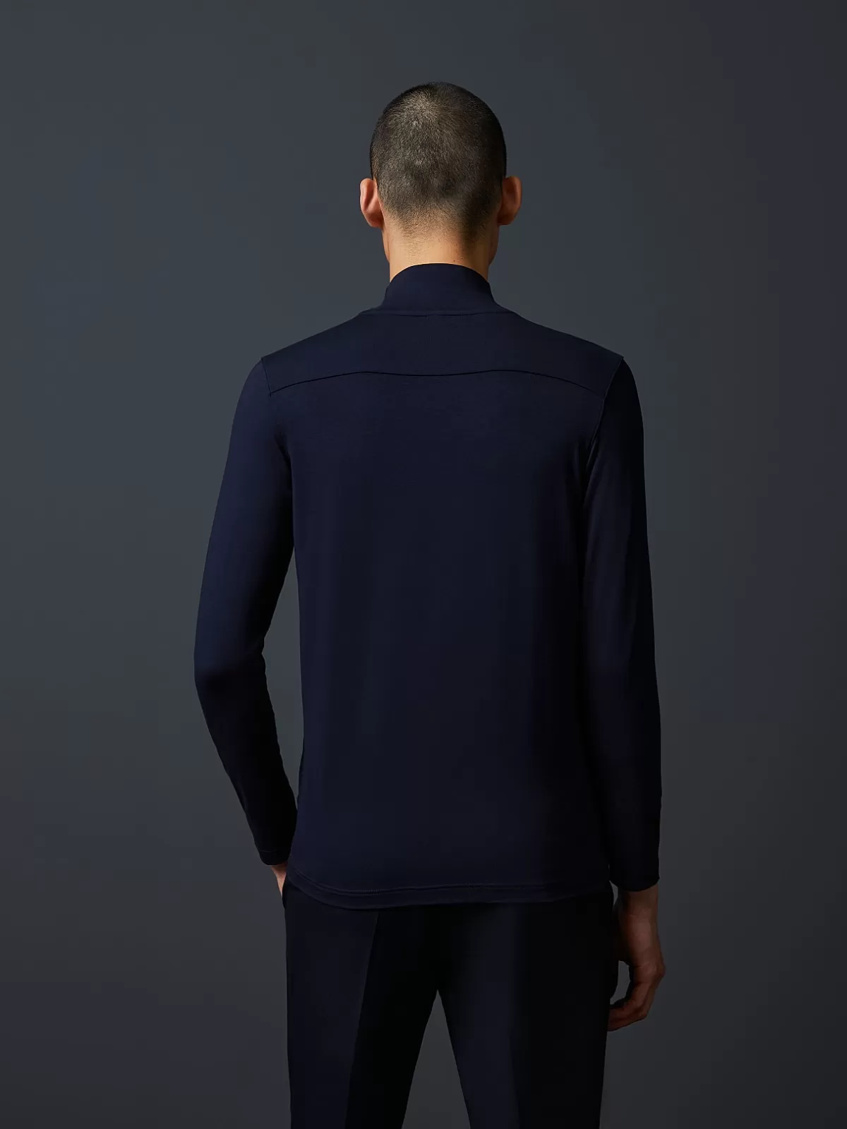 Flash Sale AlphaTauri Turtleneck Longsleeve T-Shirt Navy