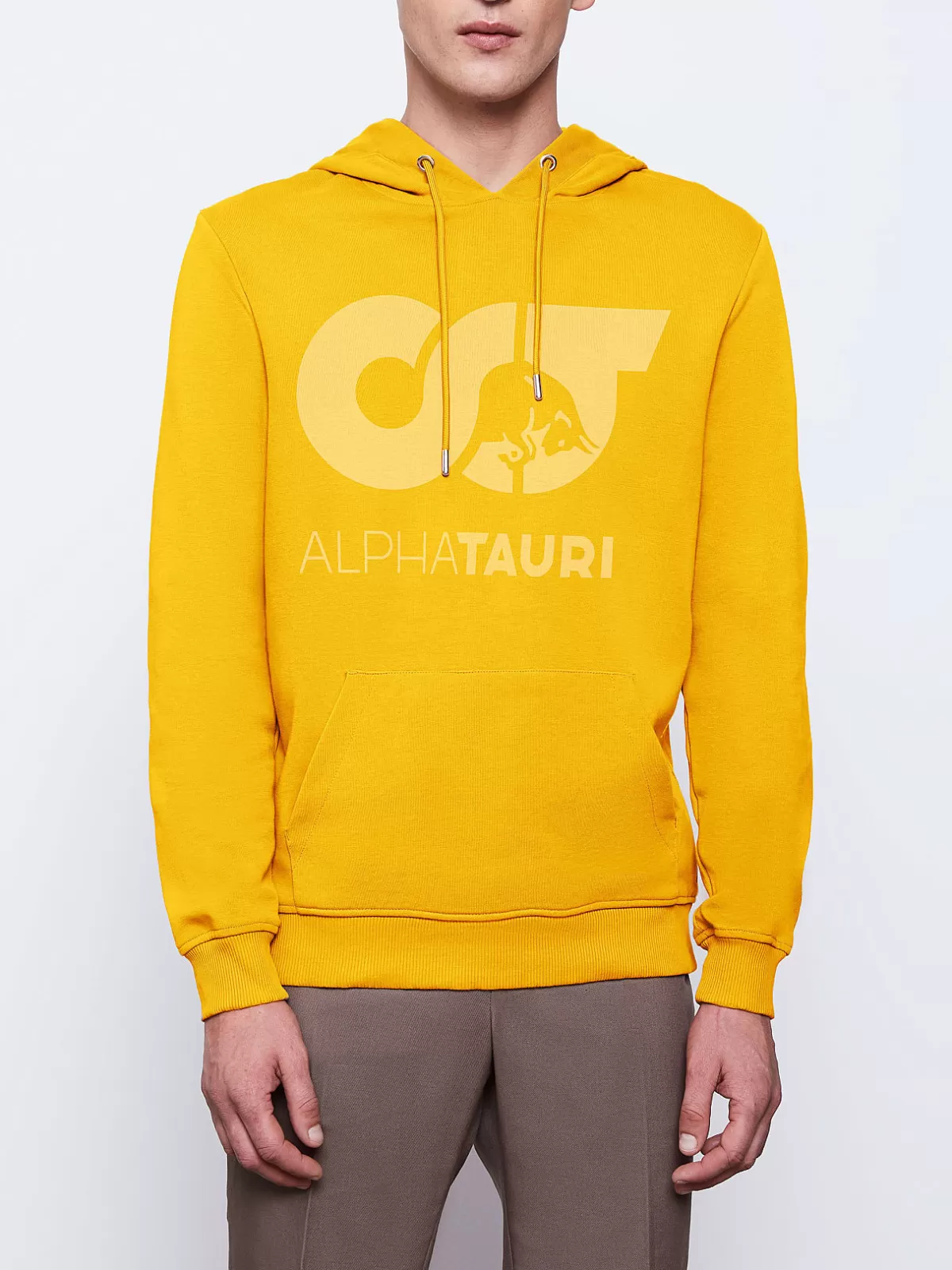 Fashion AlphaTauri Unisex Signature Hoodie Warm Yellow