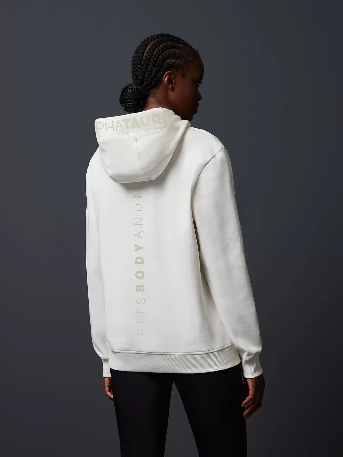 Outlet AlphaTauri Unisex Signature Hoodie Off White