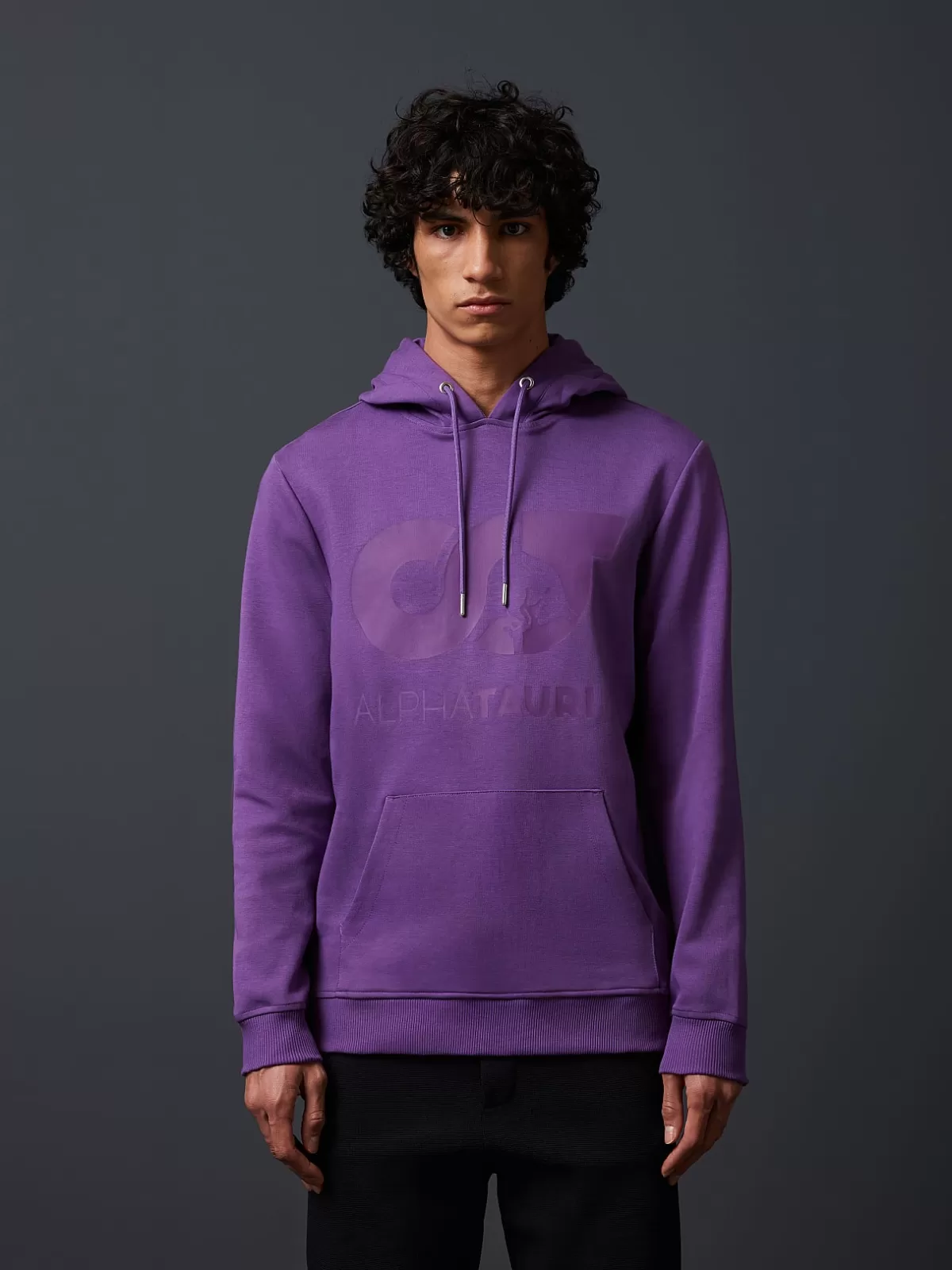 Cheap AlphaTauri Unisex Signature Hoodie Dark Purple