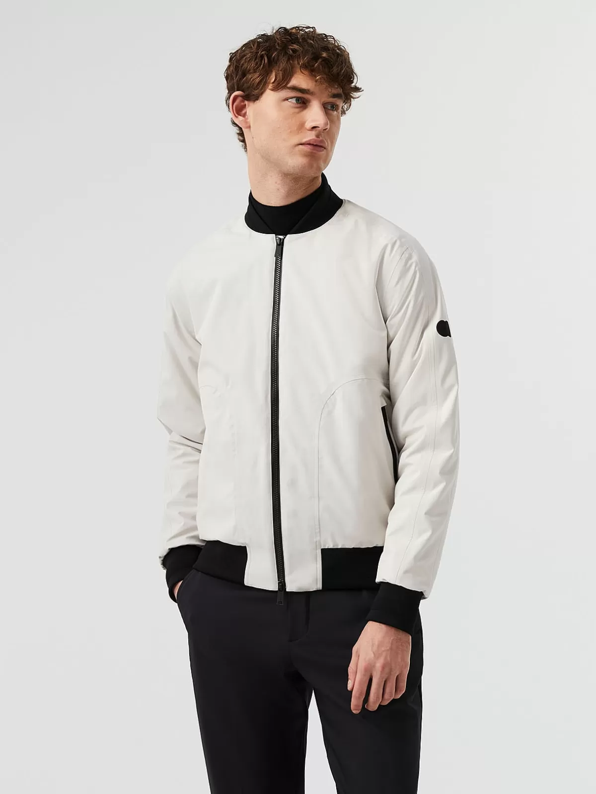 Outlet AlphaTauri Waterproof Taurobran® Bomber Jacket Chalk