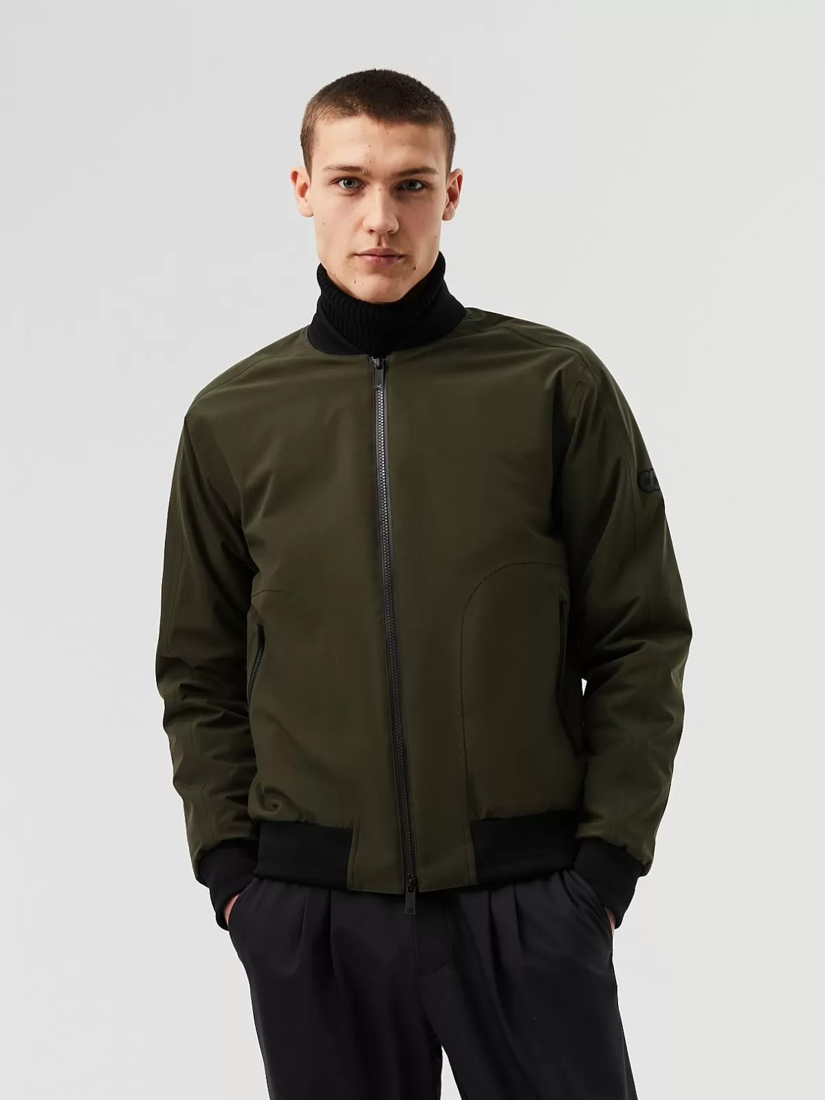 Store AlphaTauri Waterproof Taurobran® Bomber Jacket Dark Green