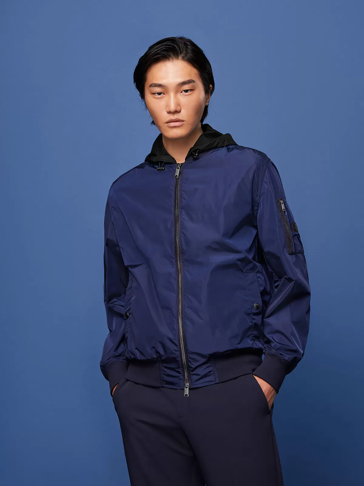 Outlet AlphaTauri Water-Resistant 2-In-1 Bomber Jacket Navy