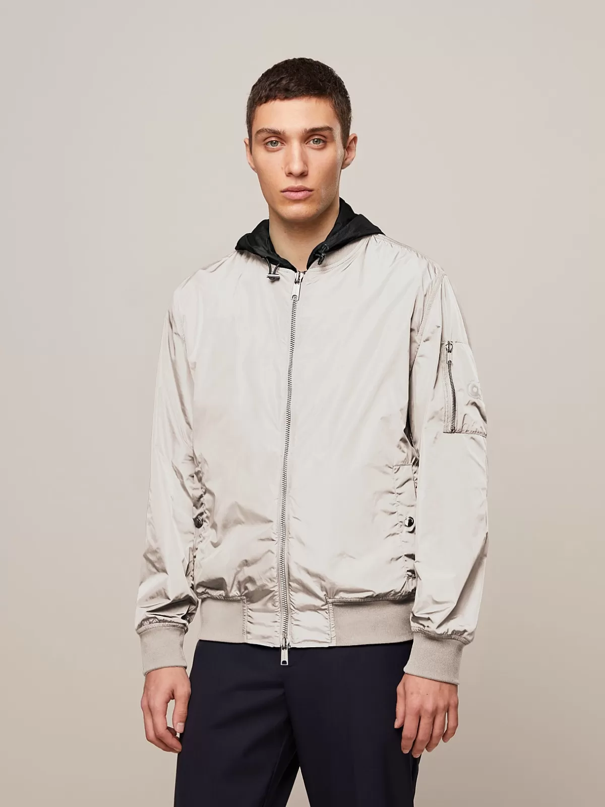 Hot AlphaTauri Water-Resistant 2-In-1 Bomber Jacket Off White