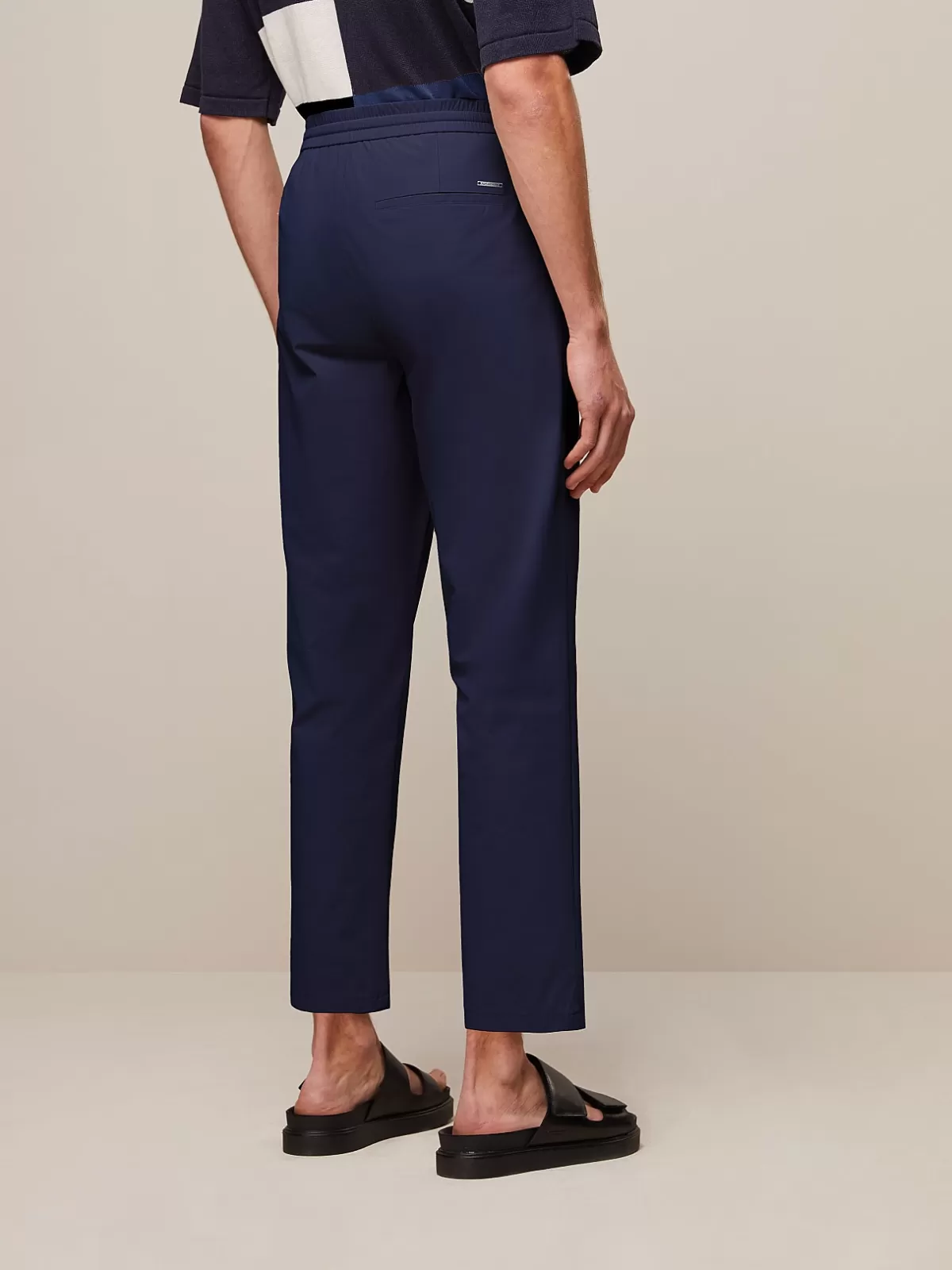 Store AlphaTauri Water-Resistant Pleated Pants Navy